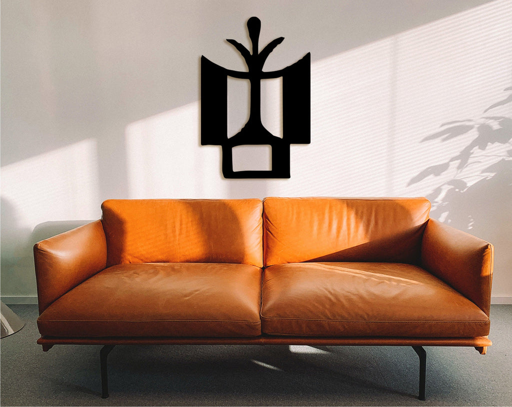 Gye w'ani Symbol: Adinkra African Wood Wall Art