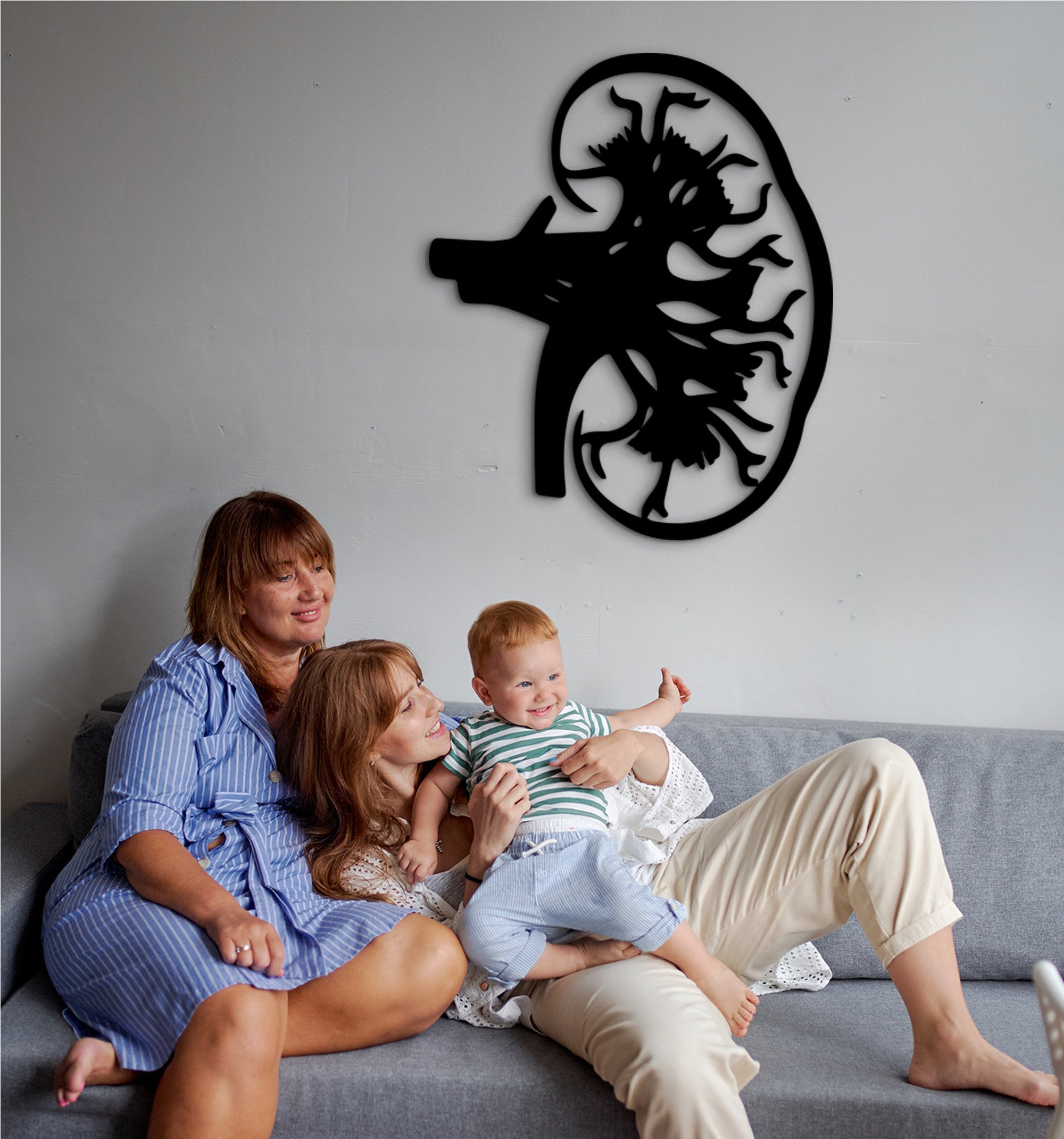 Wooden Anatomical Kidney Wall Art: Nephrology Renal Decor