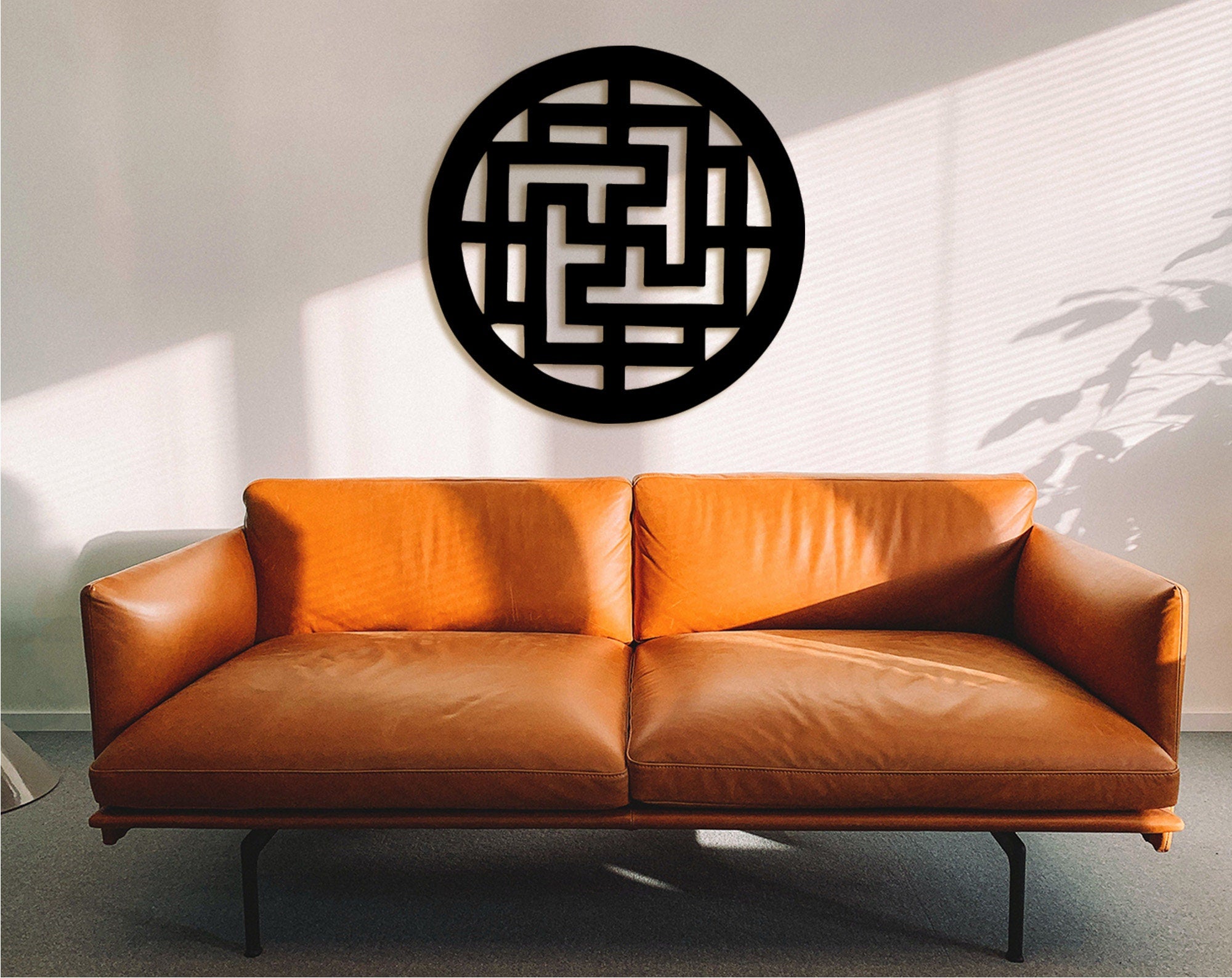 Om Symbol Wooden Wall Art: Buddhist Decor, Yoga Studio Sign