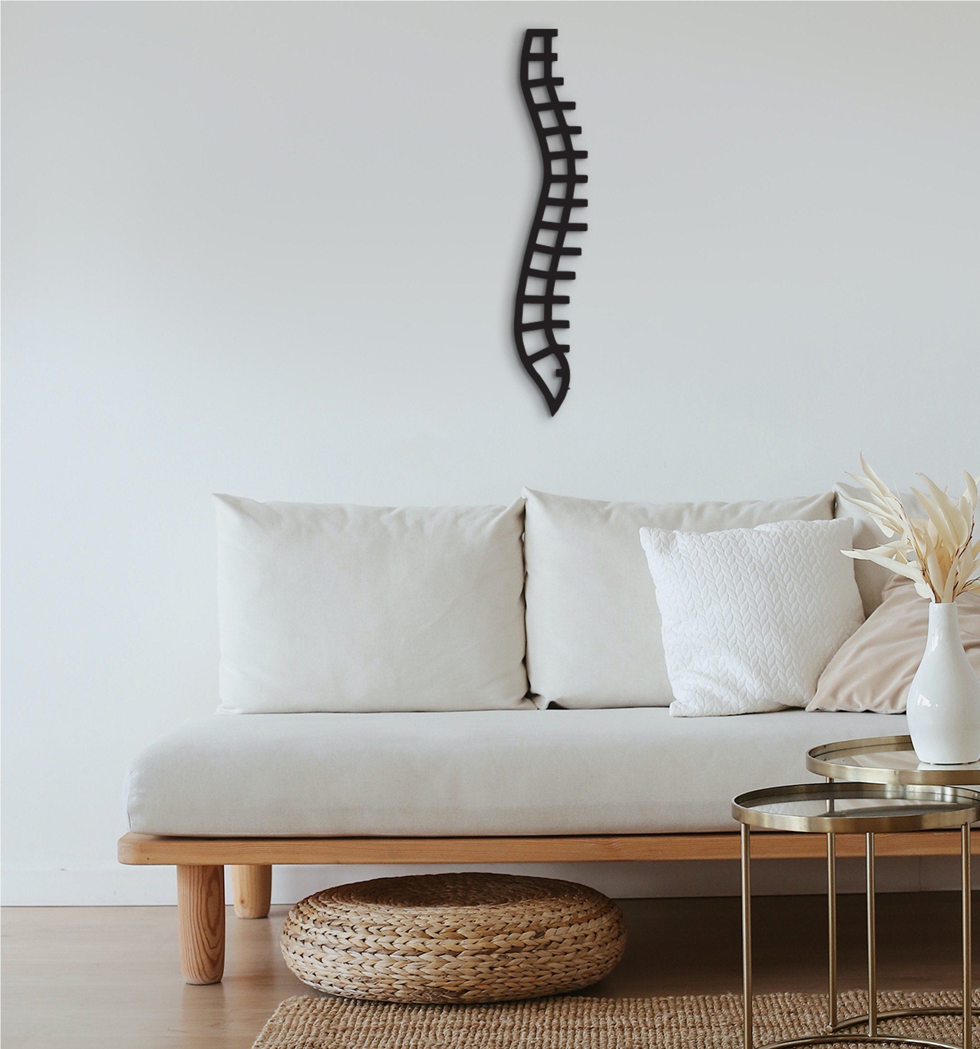3D Human Spine Decor Art: Medical Office Wall Hanging