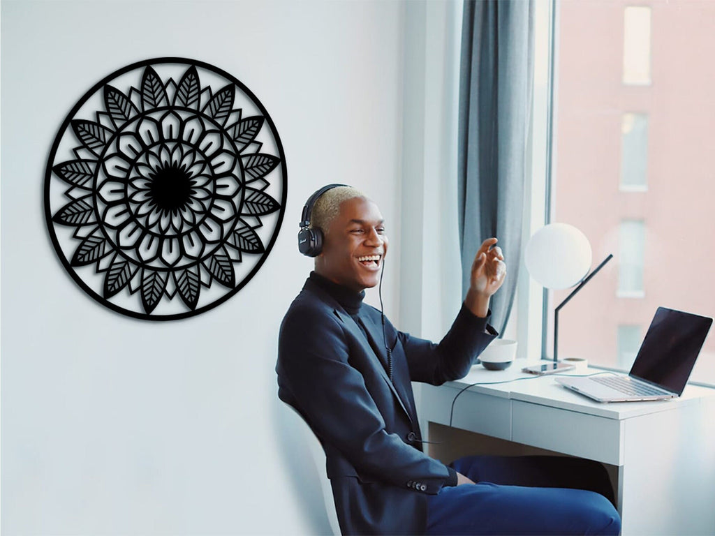 Boho Mandala Wood Wall Art: 3D Shadow Decor