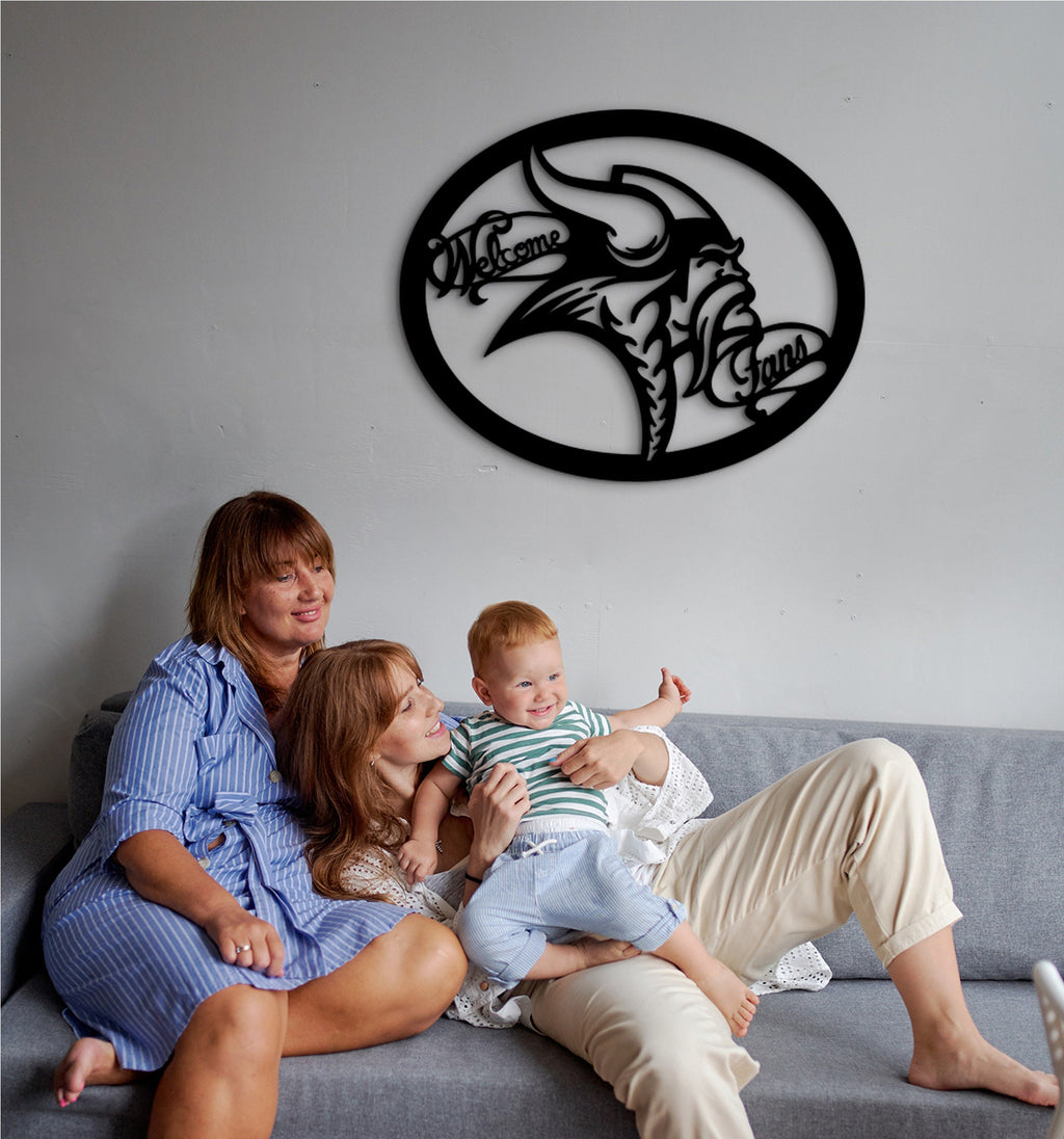 Vikings Welcome Sign: Authentic Metal Viking Wall Art