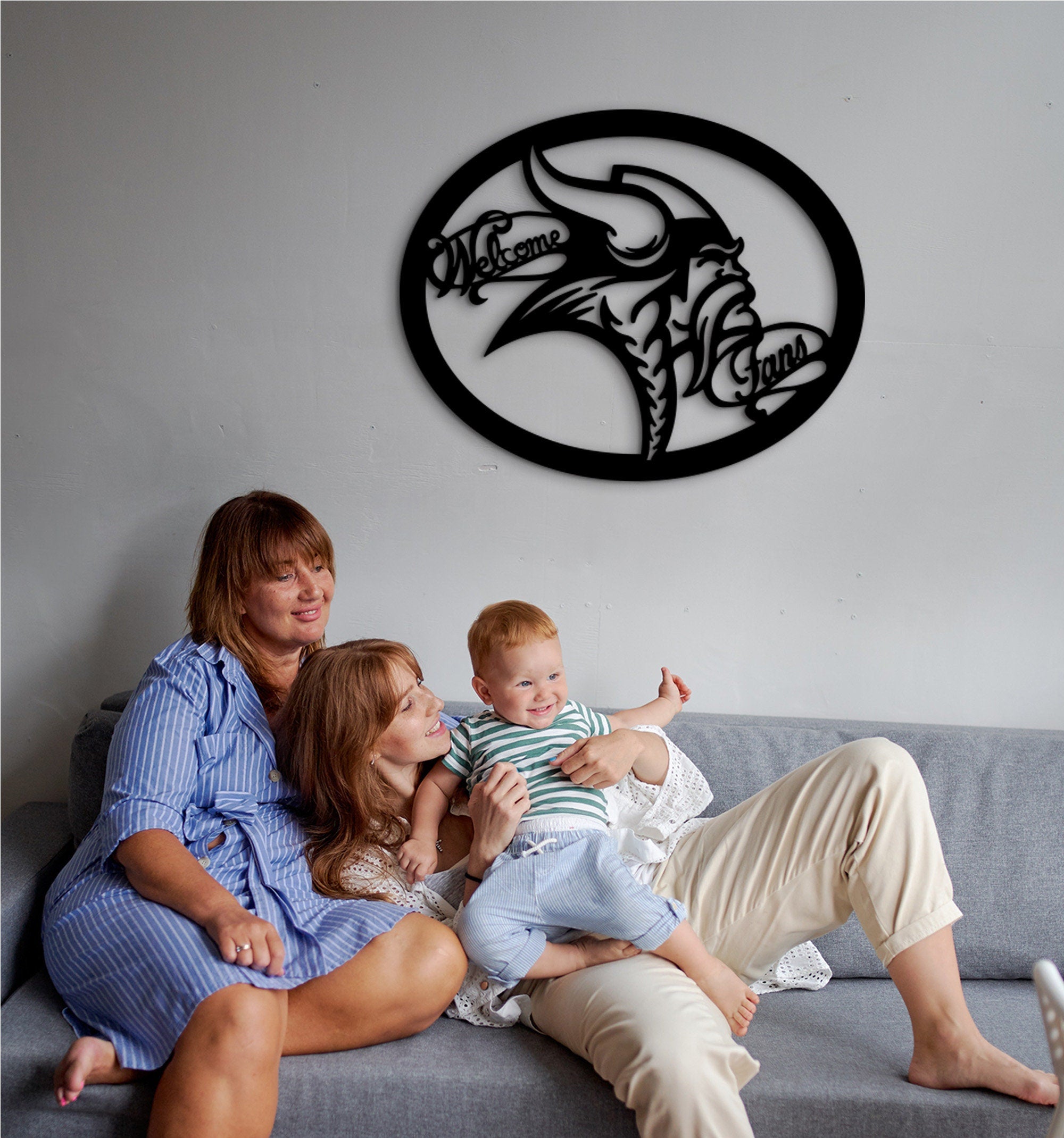 Vikings Welcome Sign: Authentic Metal Viking Wall Art