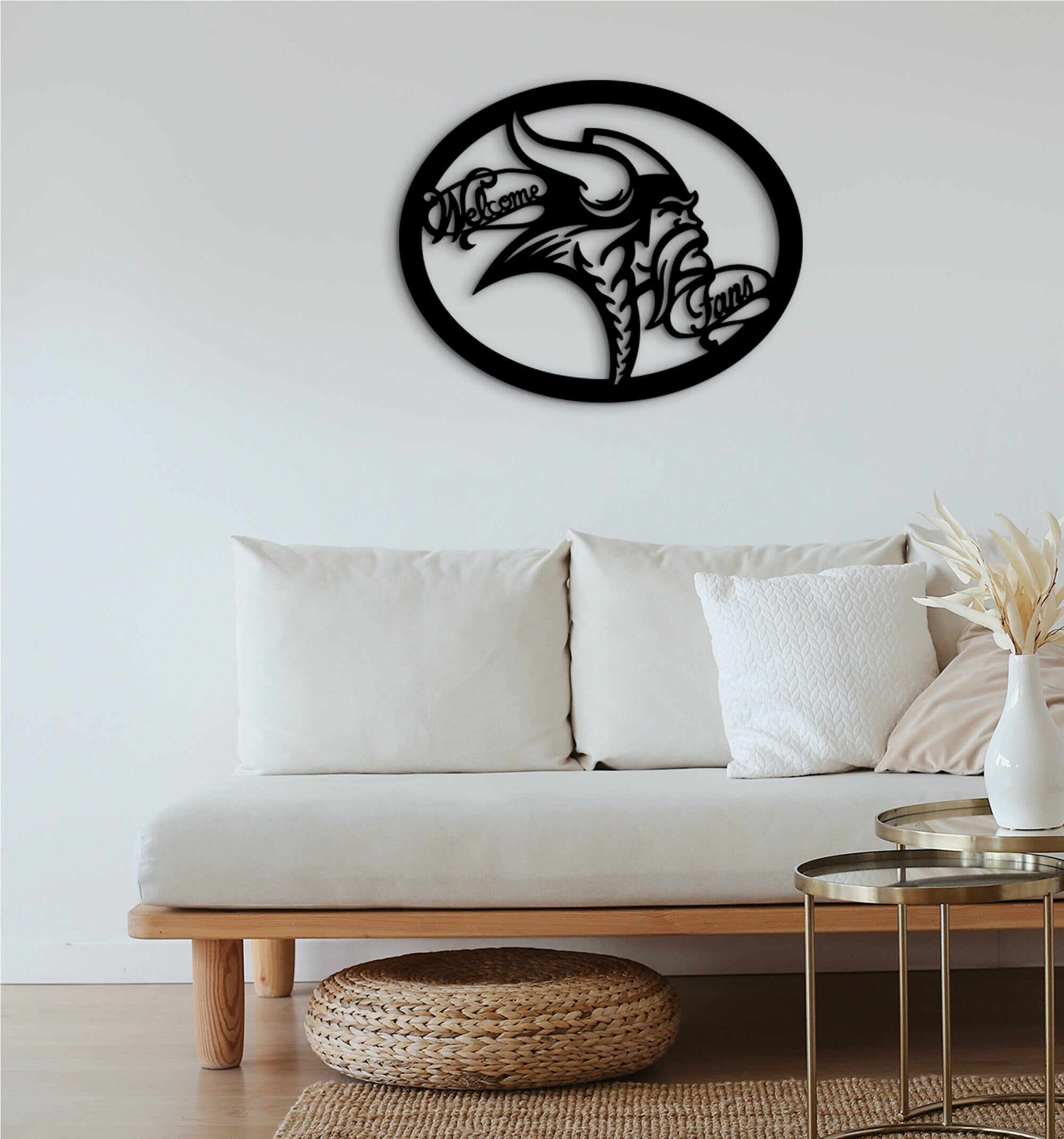 Vikings Welcome Sign: Authentic Metal Viking Wall Art