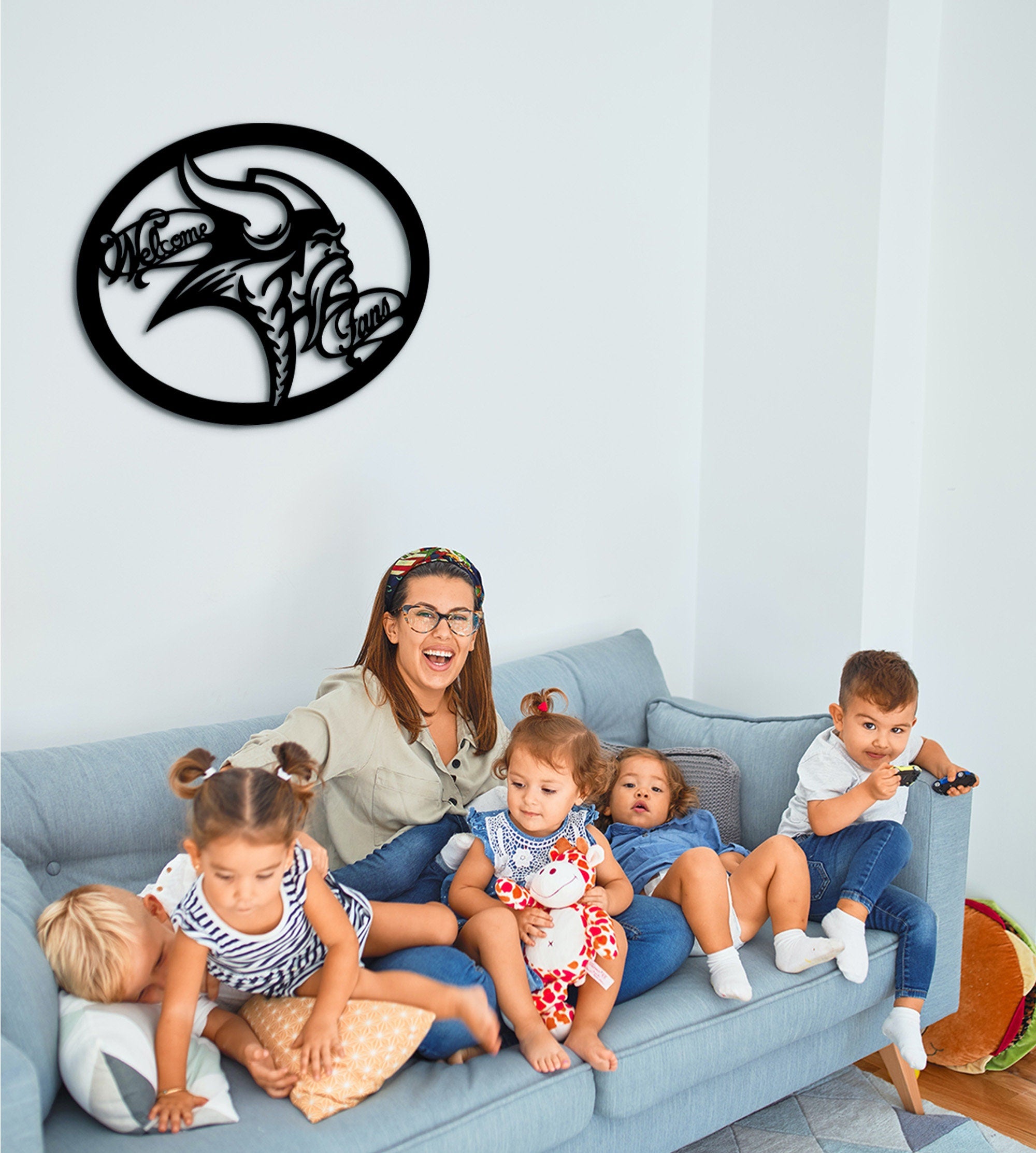 Vikings Welcome Sign: Authentic Metal Viking Wall Art