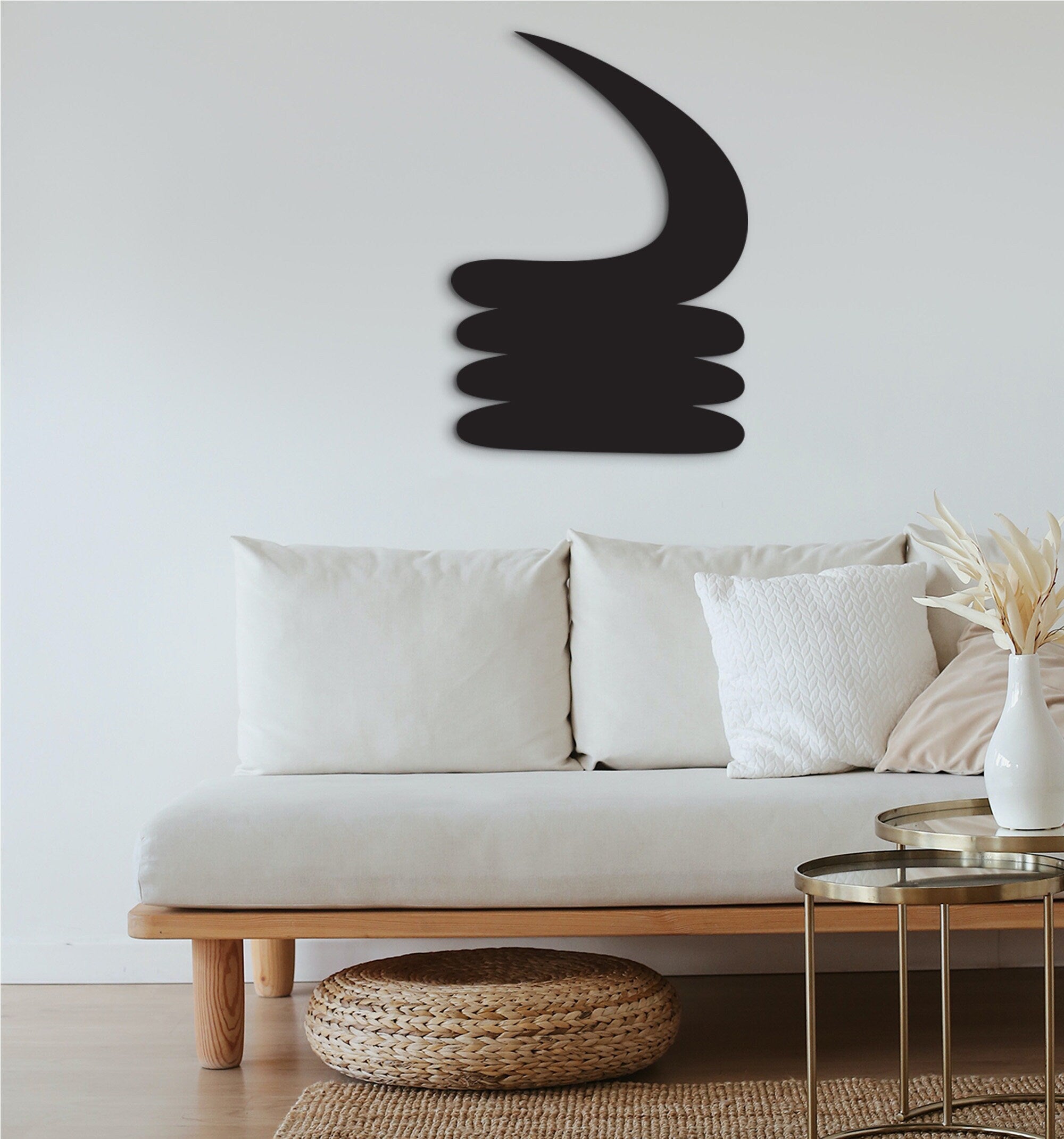 Akoben Adinkra Wood Wall Art: African Symbol Decor