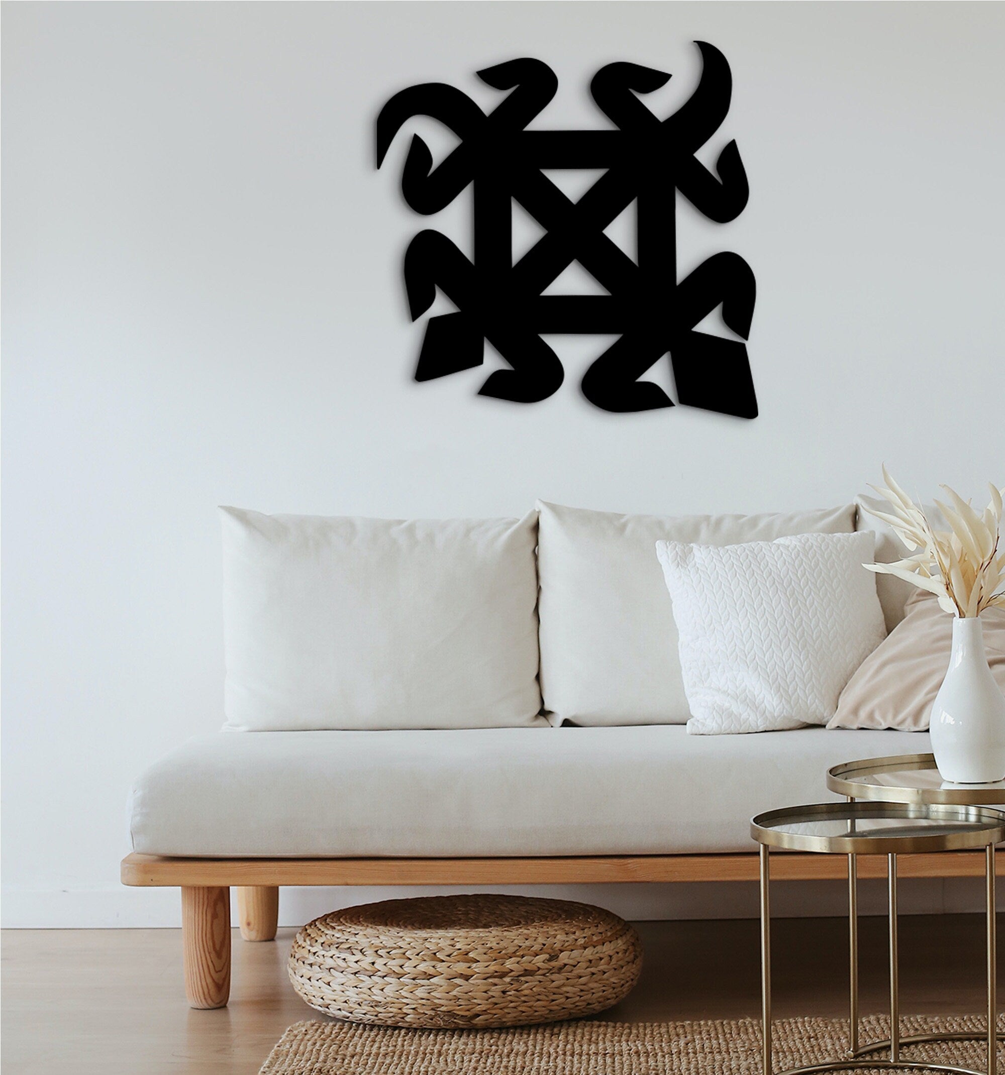 Adinkra Denkyemfunefu Symbol: African Wood Wall Art