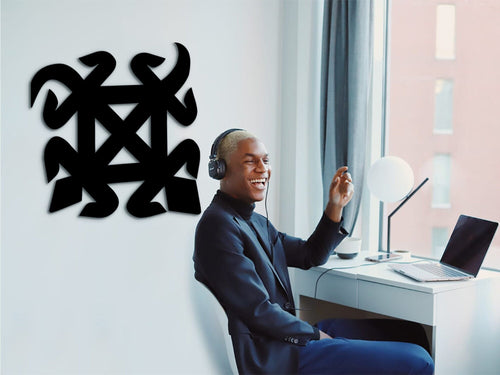 Adinkra Denkyemfunefu Symbol: African Wood Wall Art