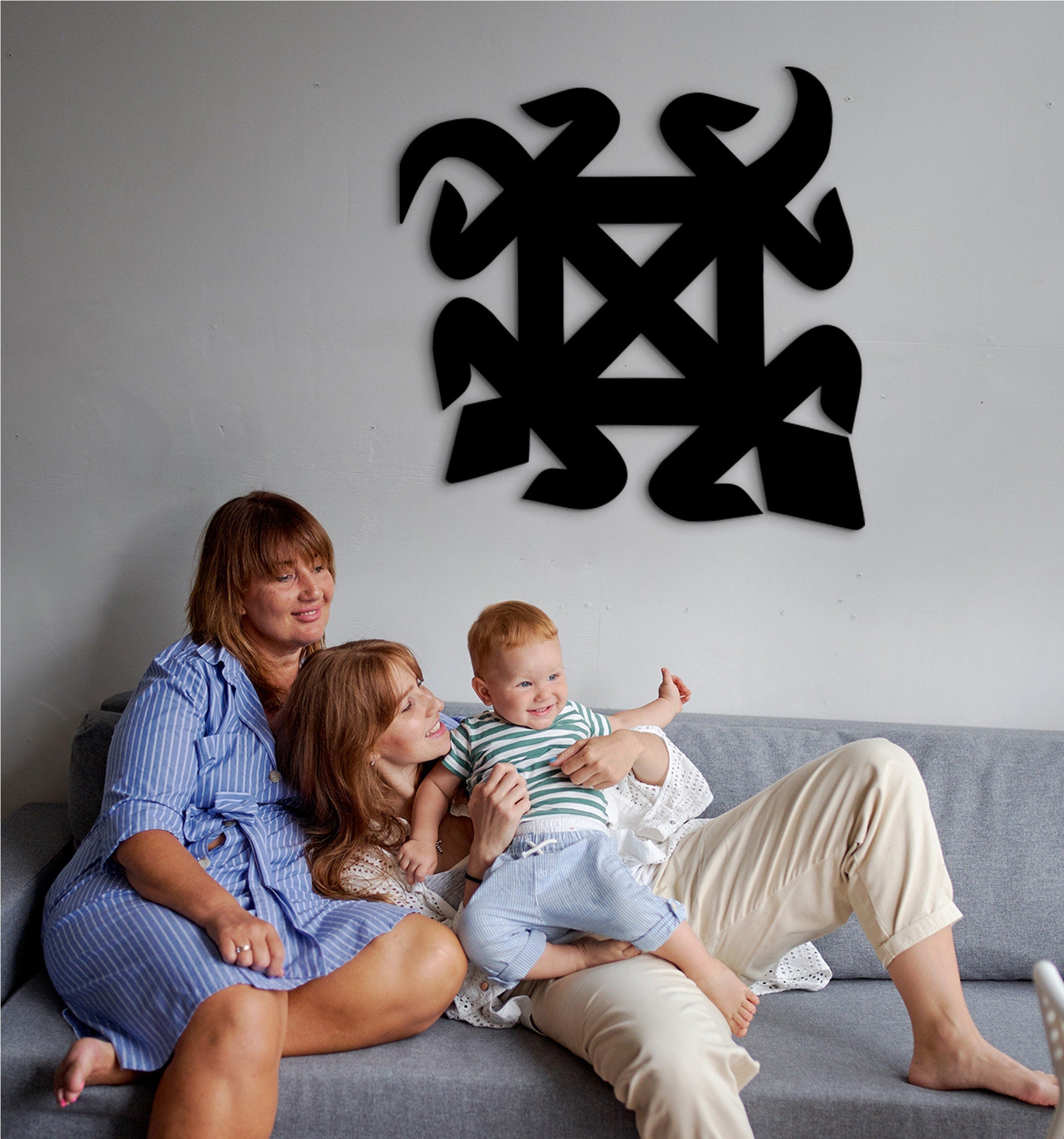 Adinkra Denkyemfunefu Symbol: African Wood Wall Art