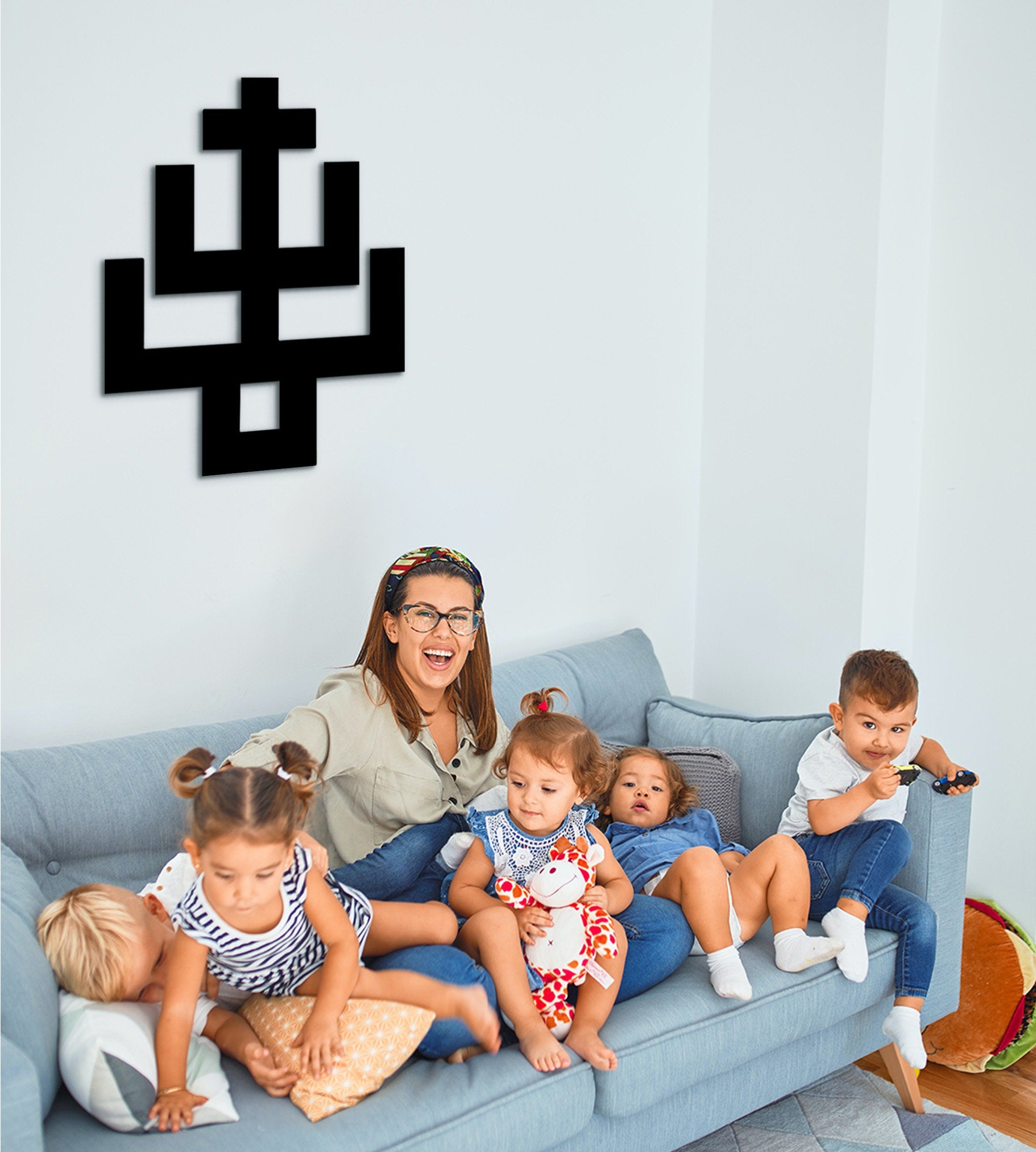 Adinkra Symbol Wood Wall Art: African Home Decor