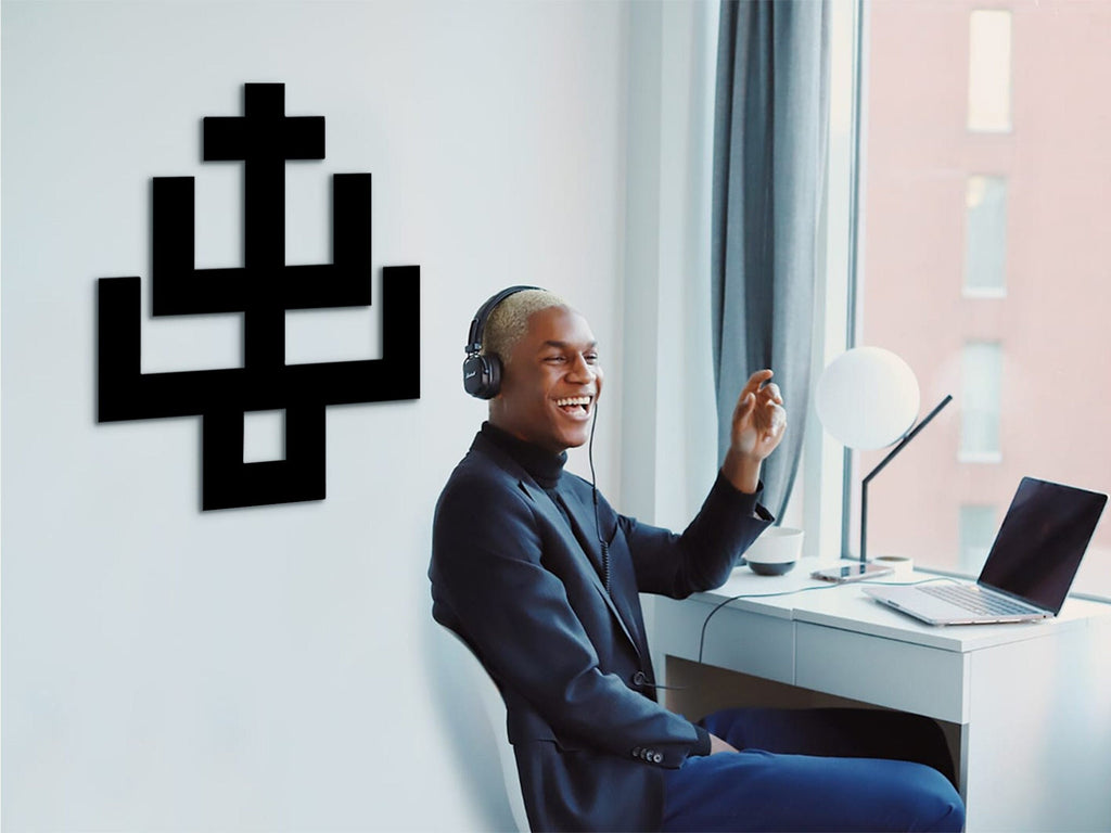 Adinkra Symbol Wood Wall Art: African Home Decor