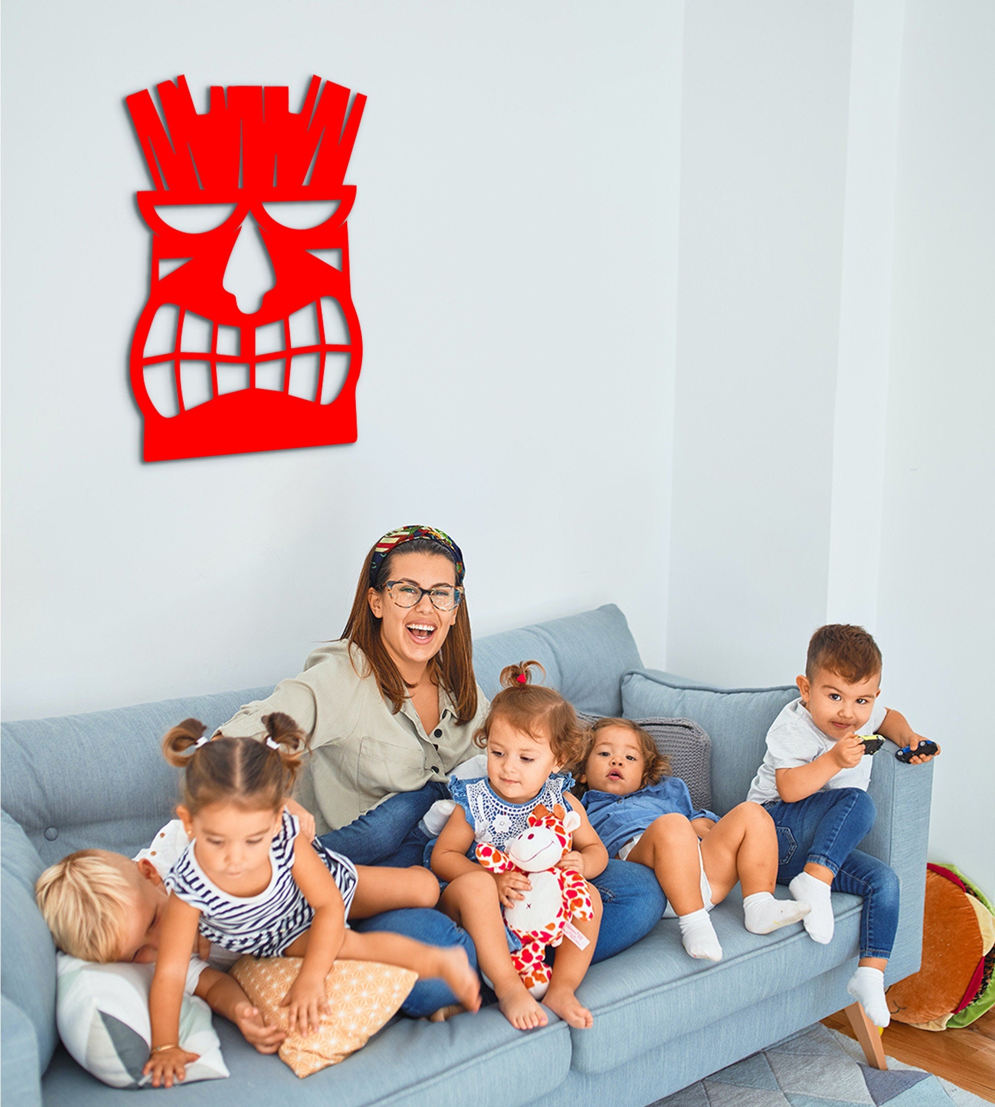 Hawaiian Tiki Mask Wall Decor: Wooden Tiki Man Shades Totem