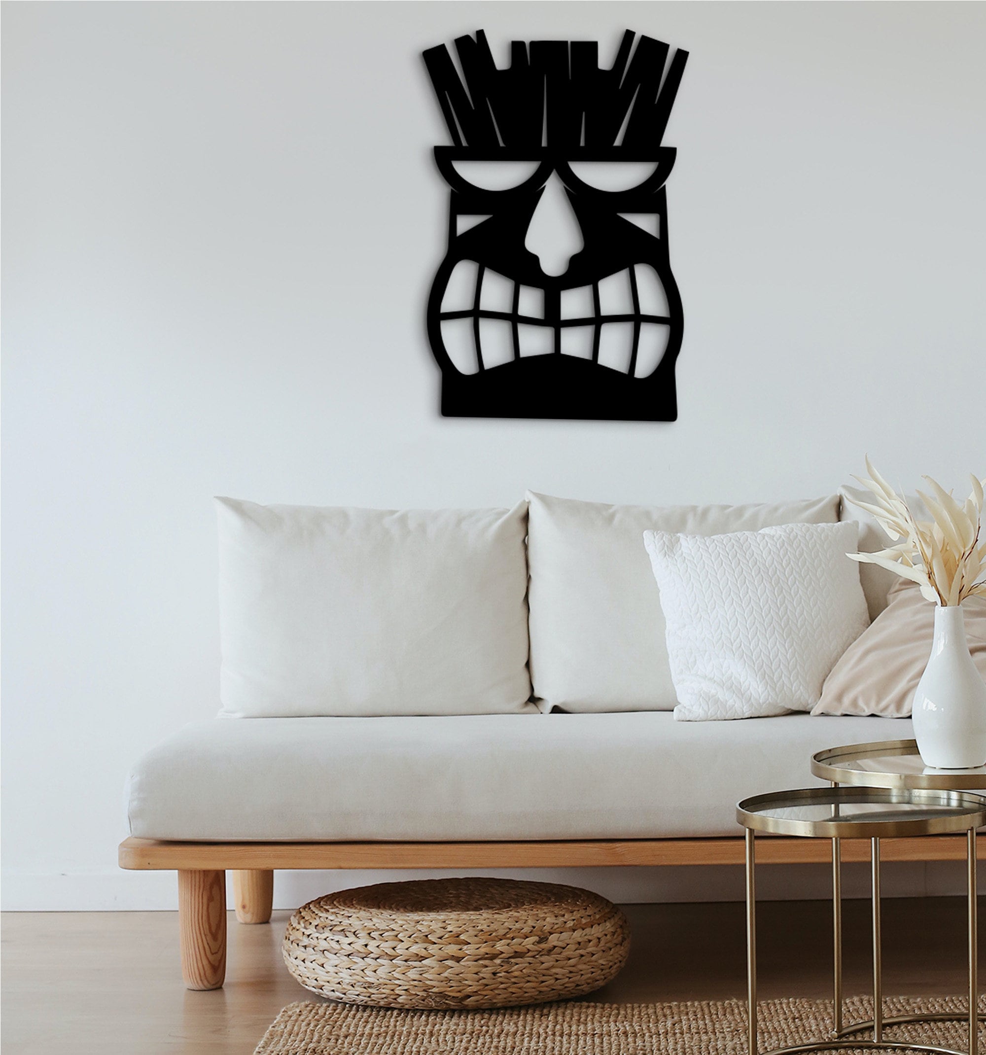Hawaiian Tiki Mask Wall Decor: Wooden Tiki Man Shades Totem
