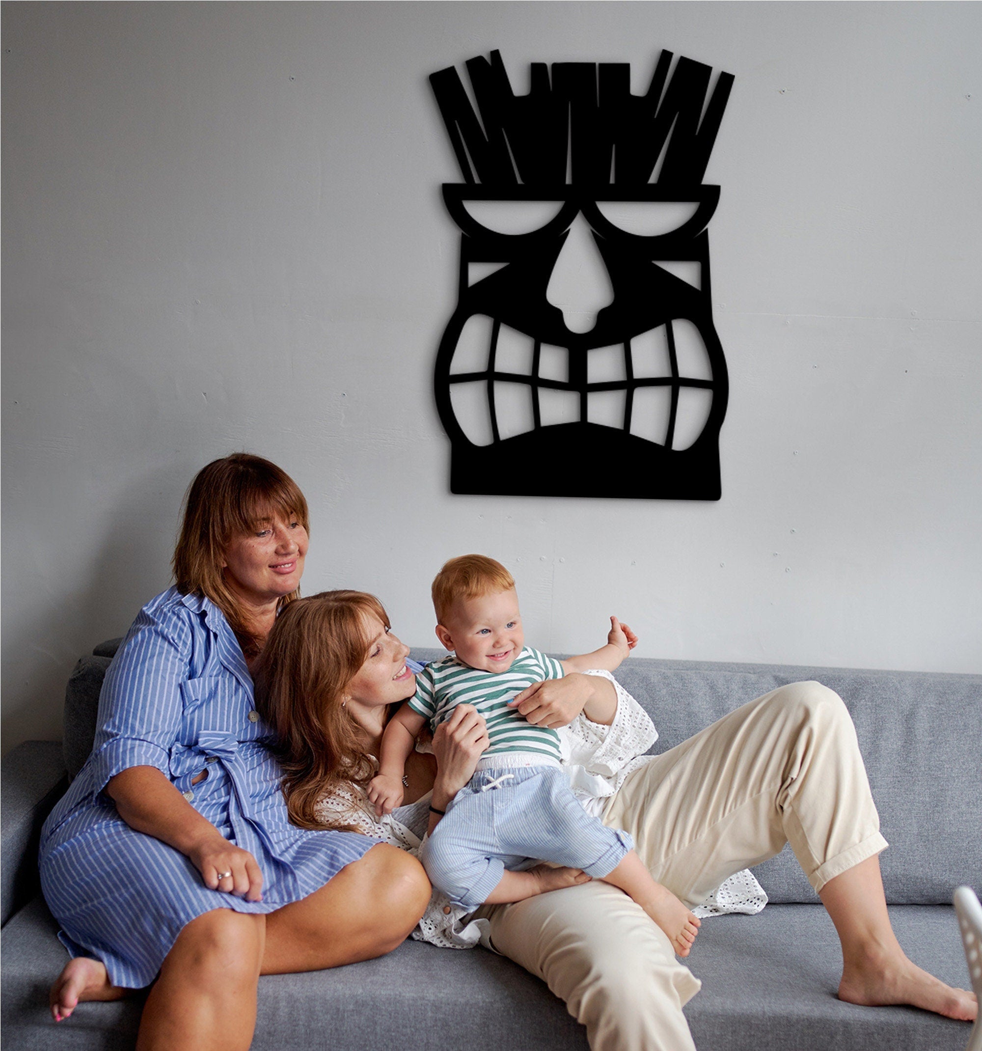 Hawaiian Tiki Mask Wall Decor: Wooden Tiki Man Shades Totem