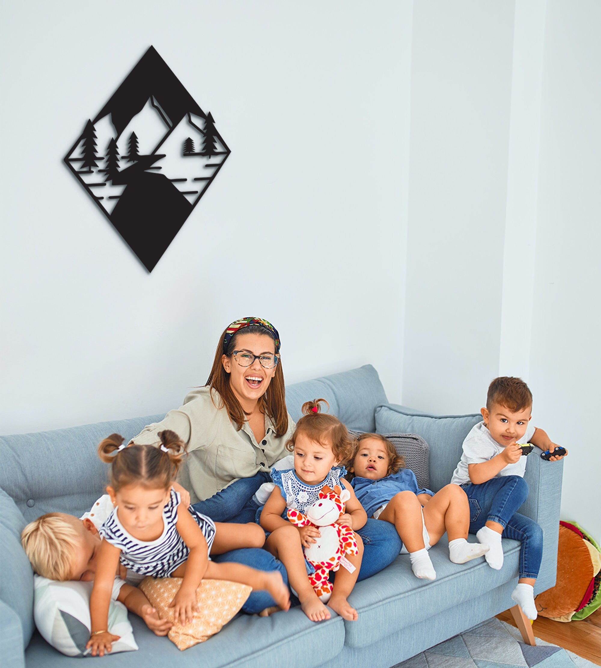 Mountain Wood Wall Art: Laser Cut Home Decor