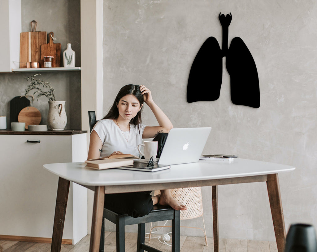 3D Lungs Anatomy Wood Wall Art: Medical Gift, Office Decor
