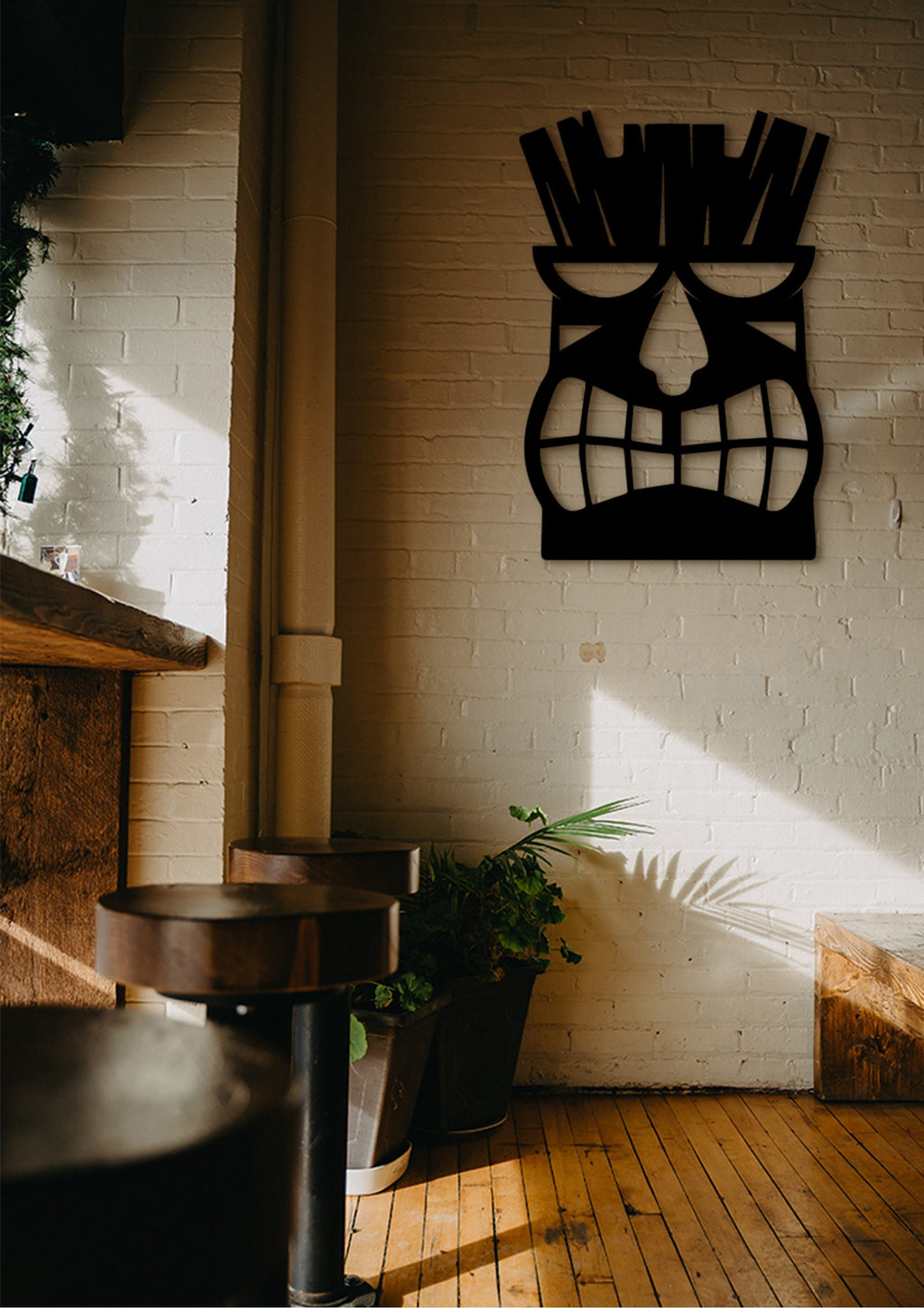 Hawaiian Tiki Mask Wall Decor: Wooden Tiki Man Shades Totem