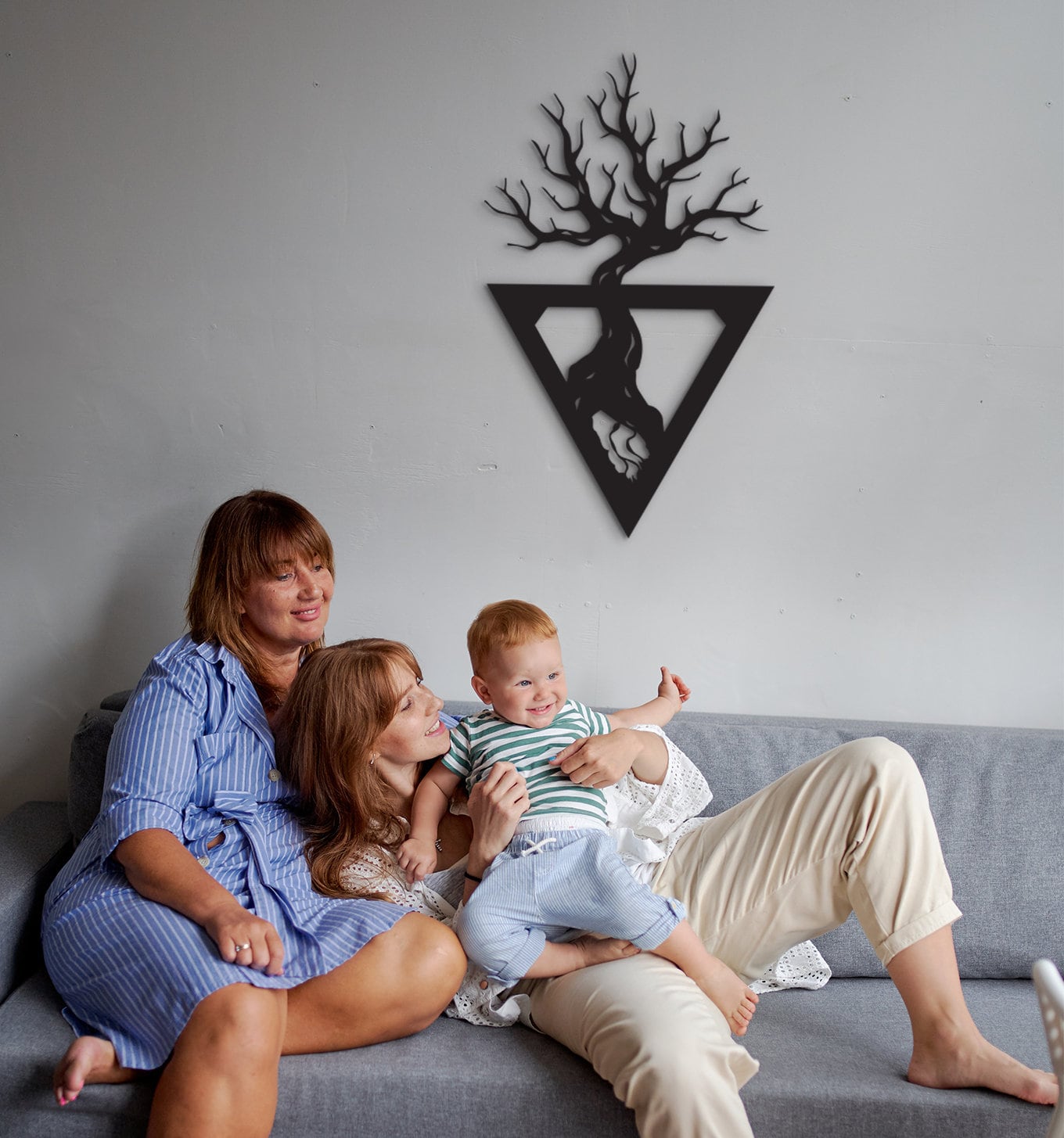 Laser Cut Wood Tree of Life Wall Art: Geometric Home Decor
