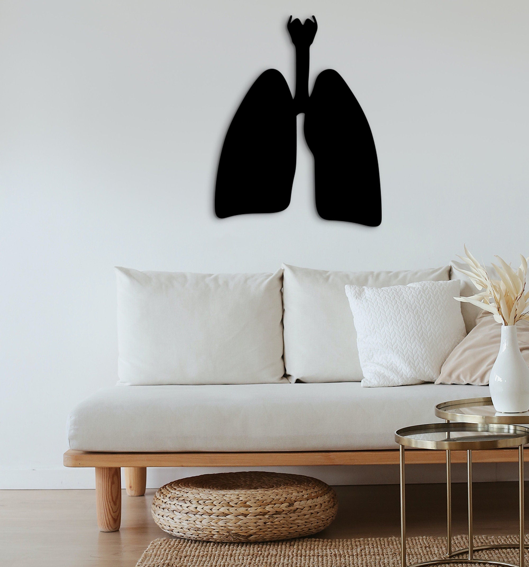 3D Lungs Anatomy Wood Wall Art: Medical Gift, Office Decor