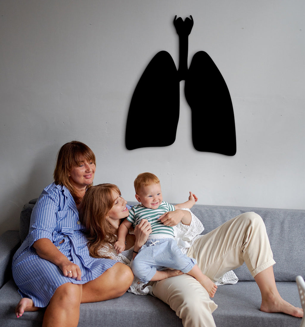 3D Lungs Anatomy Wood Wall Art: Medical Gift, Office Decor