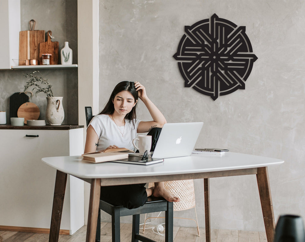 Kufic Wall Art: Laser Cut Islamic Calligraphy, 3D Shadow Decor