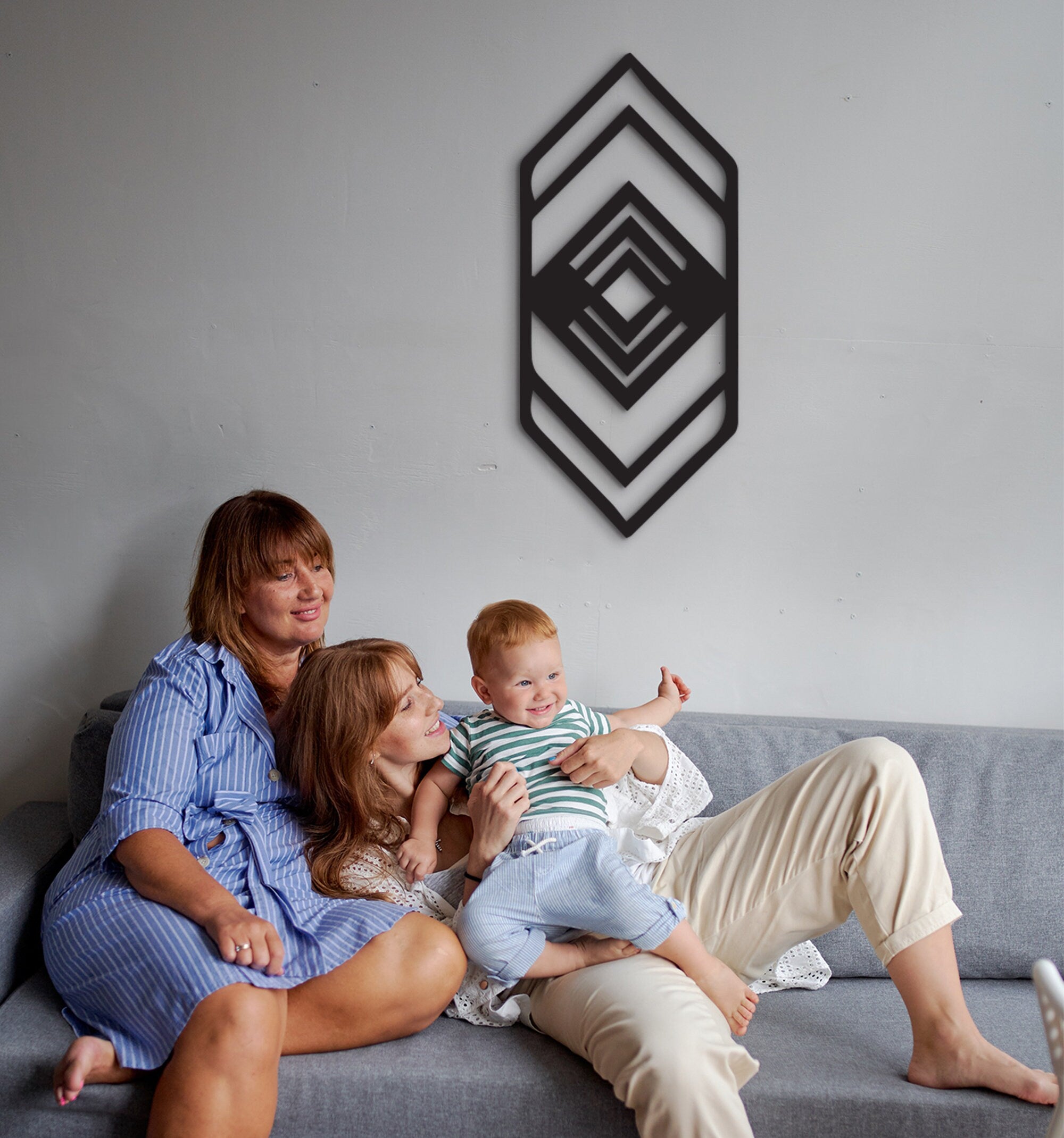 Tribal Geometric Wood Wall Decor: Native American Symbol Art
