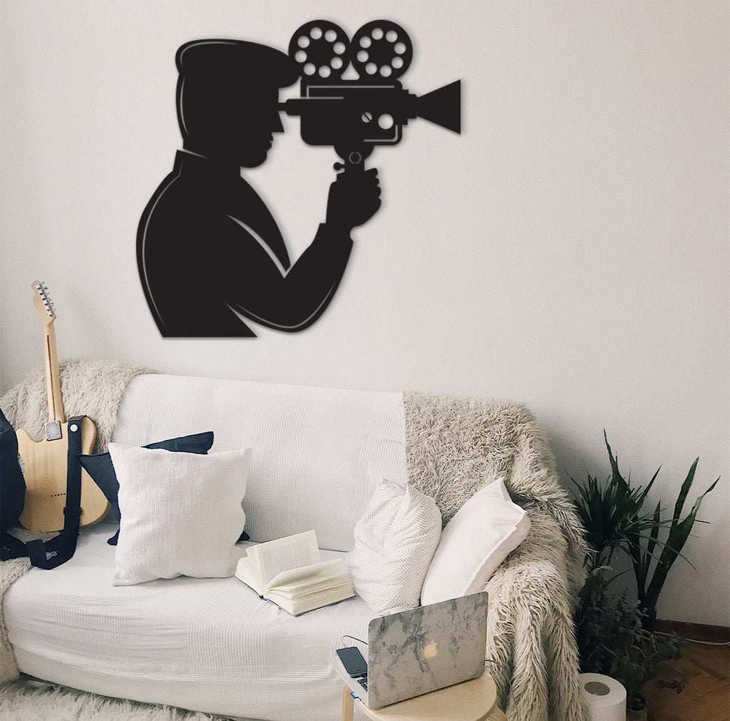 Photographer Wood Sign: 3D Camera Wall Art Decor