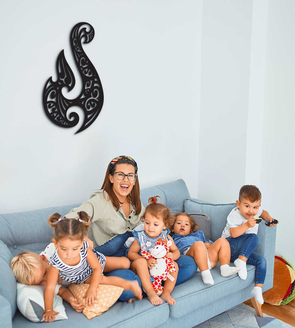 Hei Matau Maori Hook: Tribal Wall Art Sculpture, New Zealand Gift