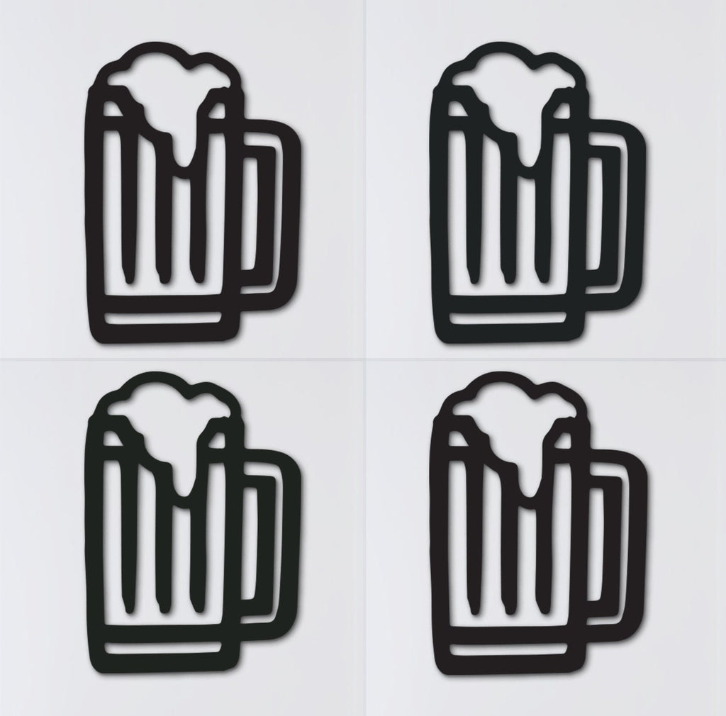 Beer Pint Wood Wall Art: Bar Decor Sign