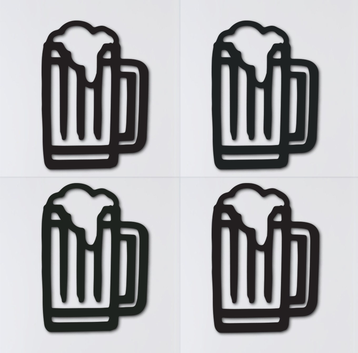 Beer Pint Wood Wall Art: Bar Decor Sign