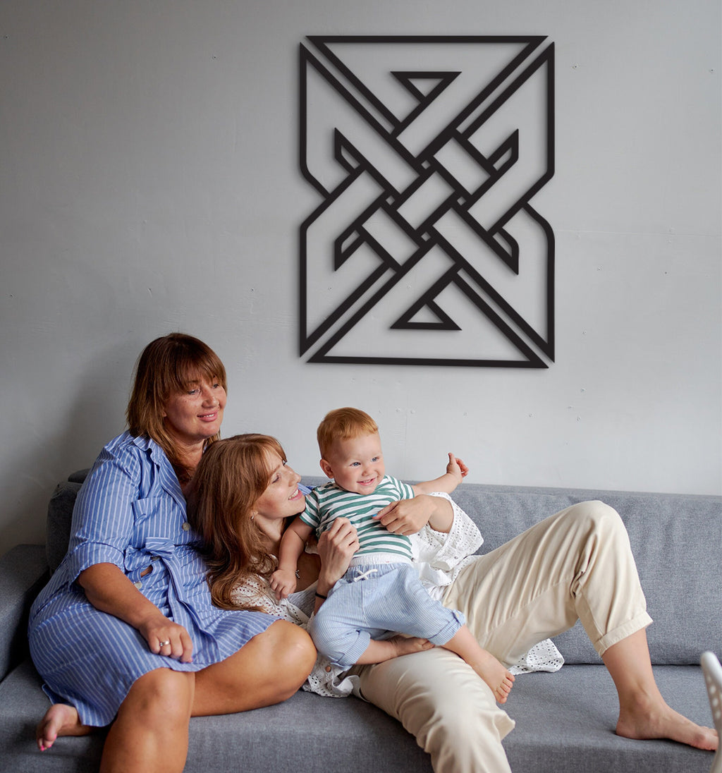 Celtic Knot Wood Wall Art: Scandinavian Decor, Laser Cut