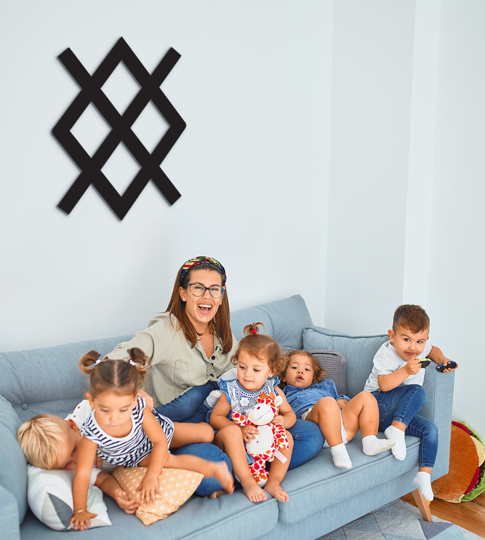 GUNGNIR Viking Symbol Wood Wall Art: Skuld’s Net Protection Amulet