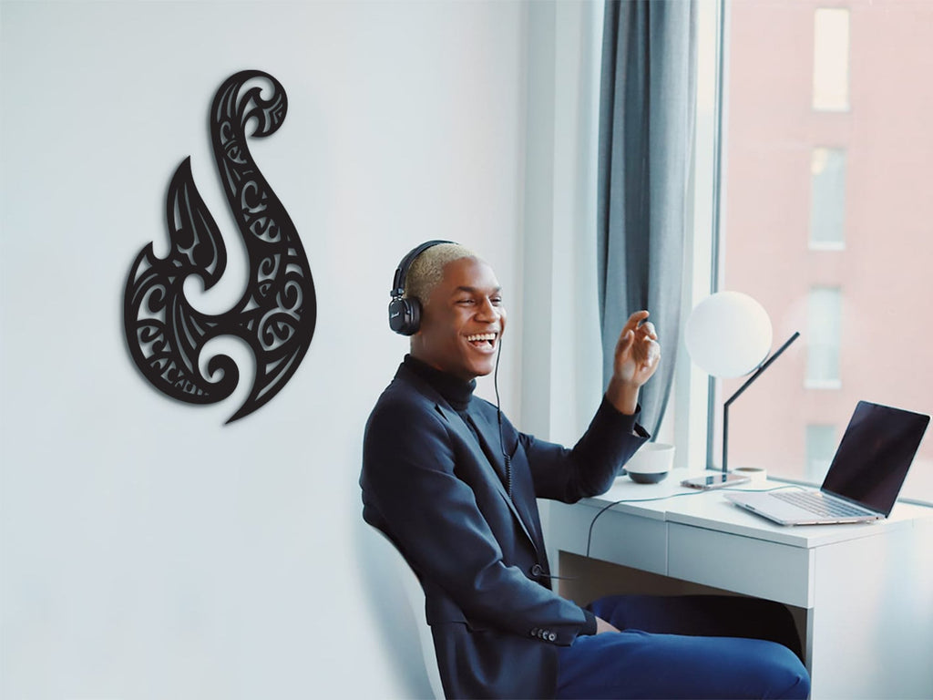 Hei Matau Maori Hook: Tribal Wall Art Sculpture, New Zealand Gift