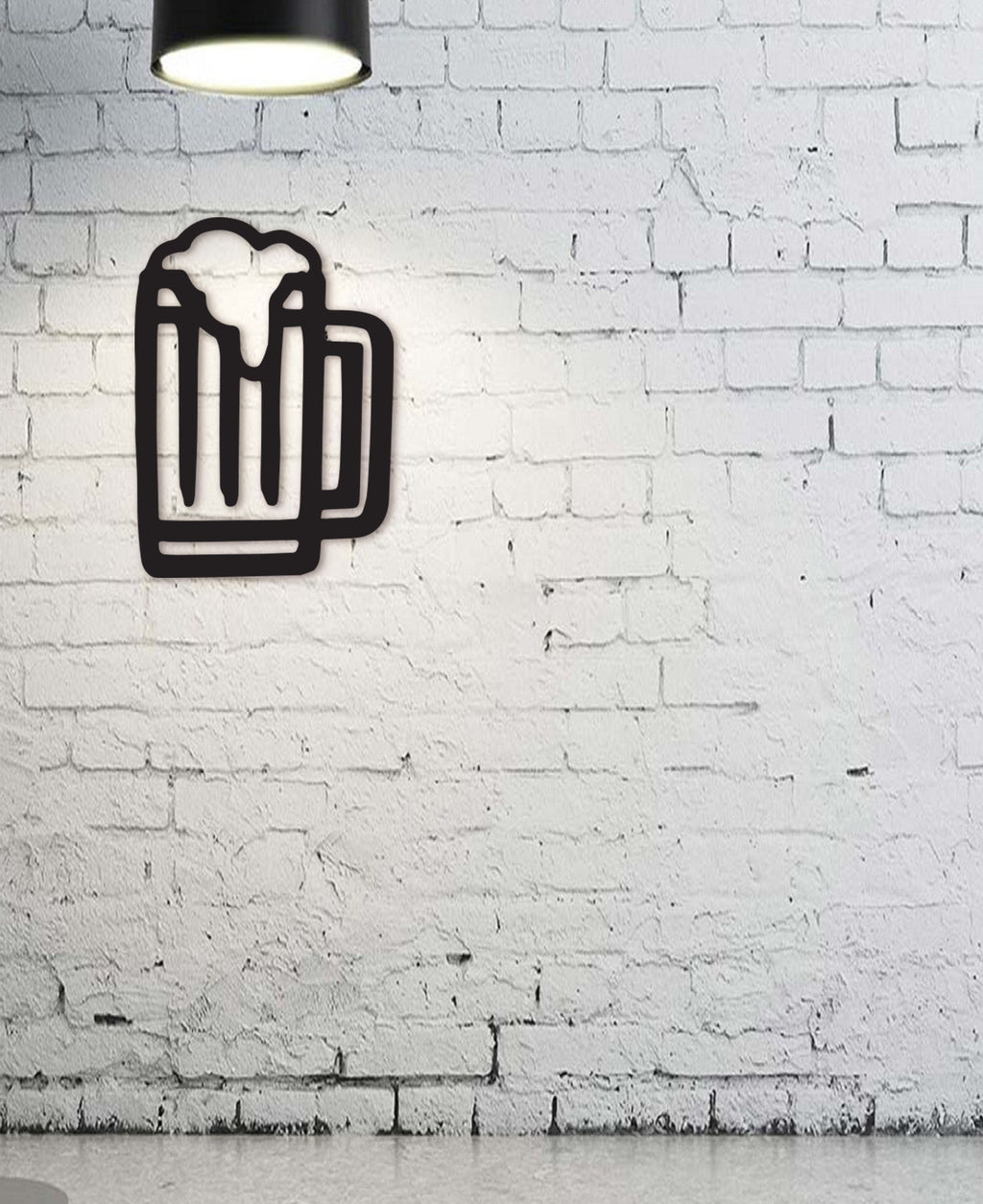 Beer Pint Wood Wall Art: Bar Decor Sign