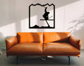 Big Skier Wood Wall Decor: Mountain Winter Sports Art