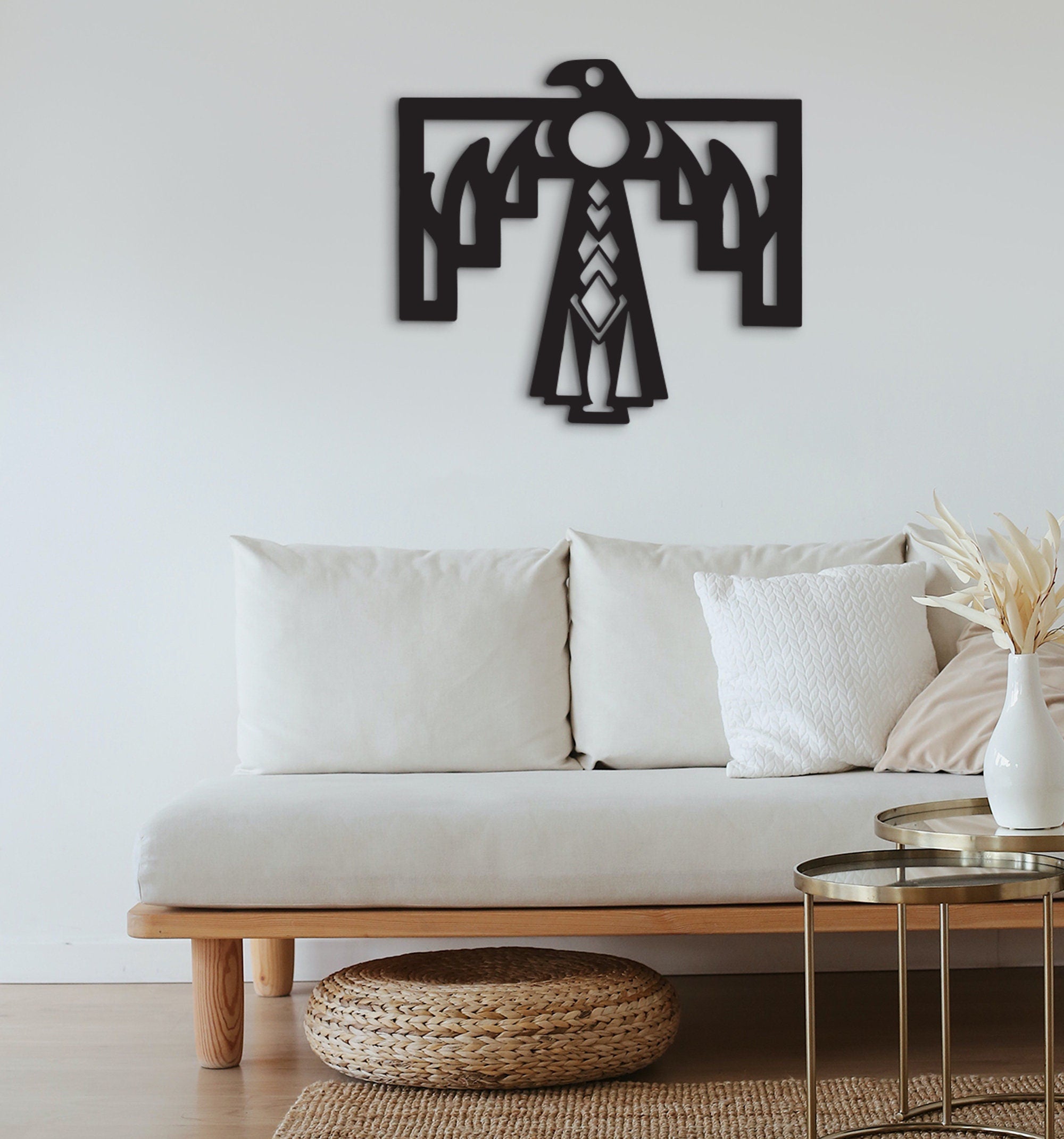 Thunderbird Wood Wall Decor: Native American Southwestern Symbol