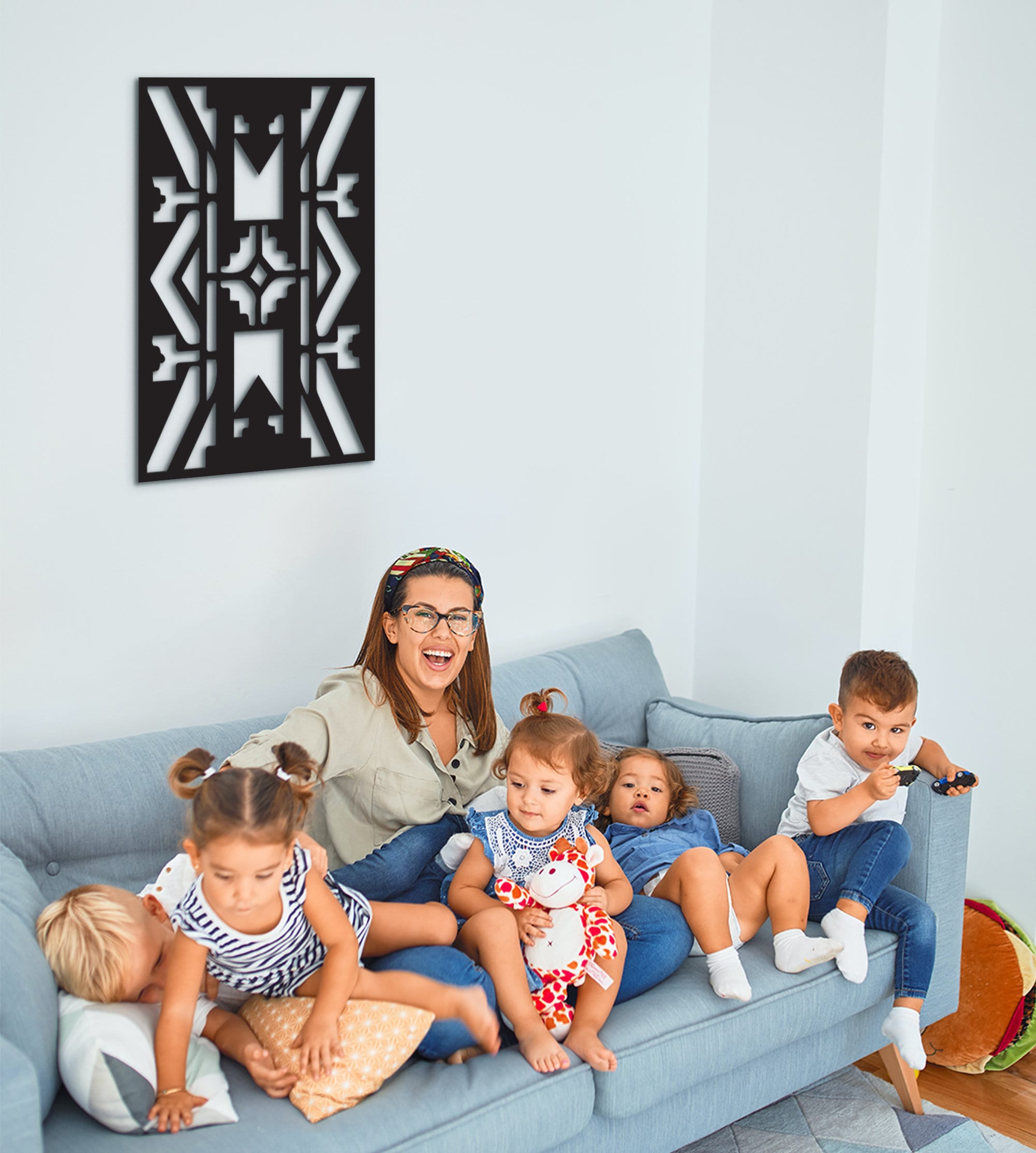 Native American Wood Wall Art: Tribal Geometric Decor