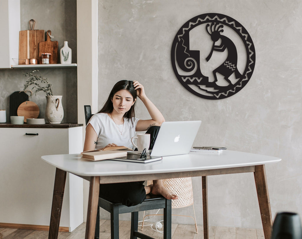 Kokopelli Wood Wall Art: Tribal Decor