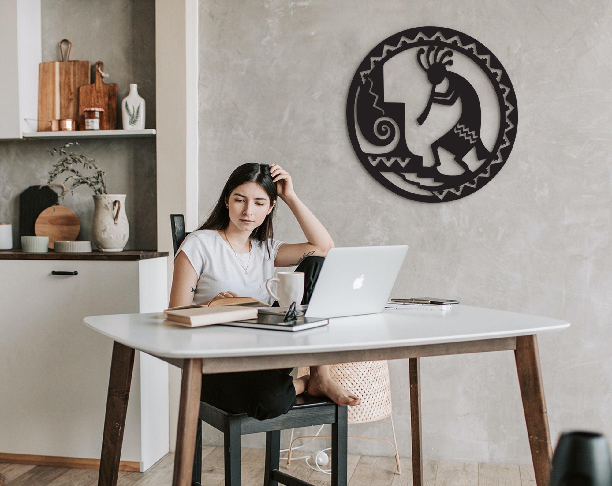 Kokopelli Wood Wall Art: Tribal Decor
