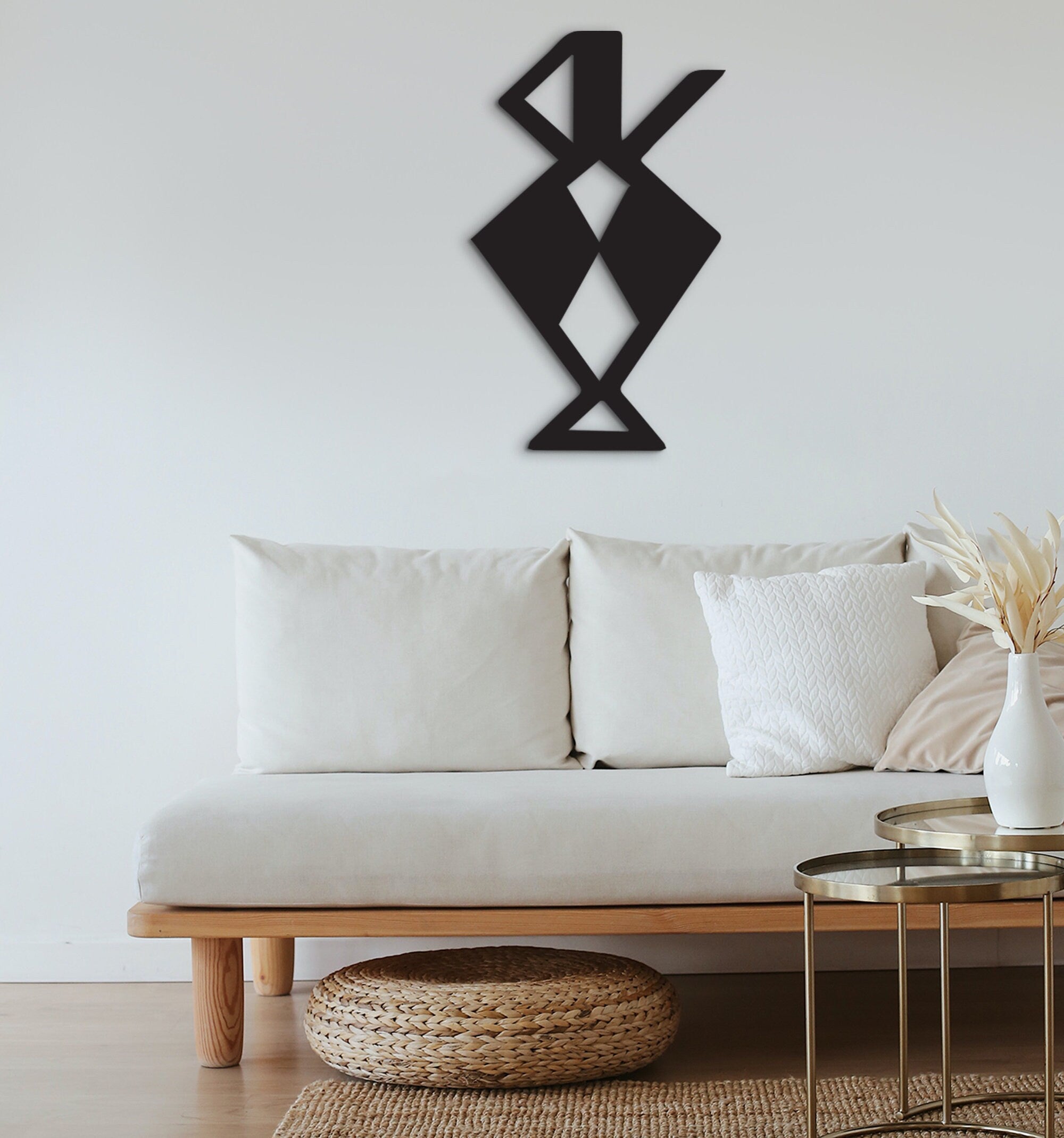 Afghanistan Art Wood Wall Decor: Kilim Motifs, Geometric Symbols