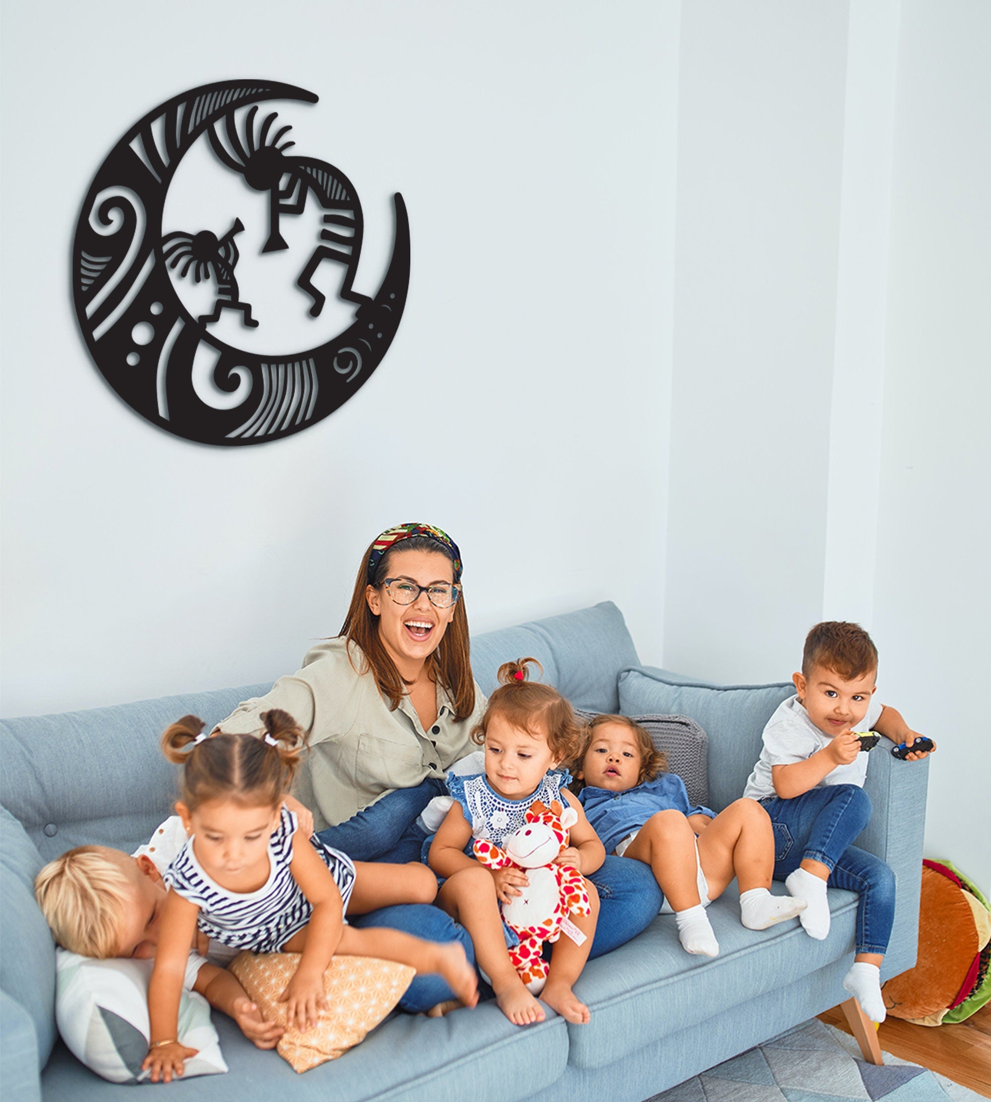 Kokopelli Wood Wall Art: Tribal Decor Sign