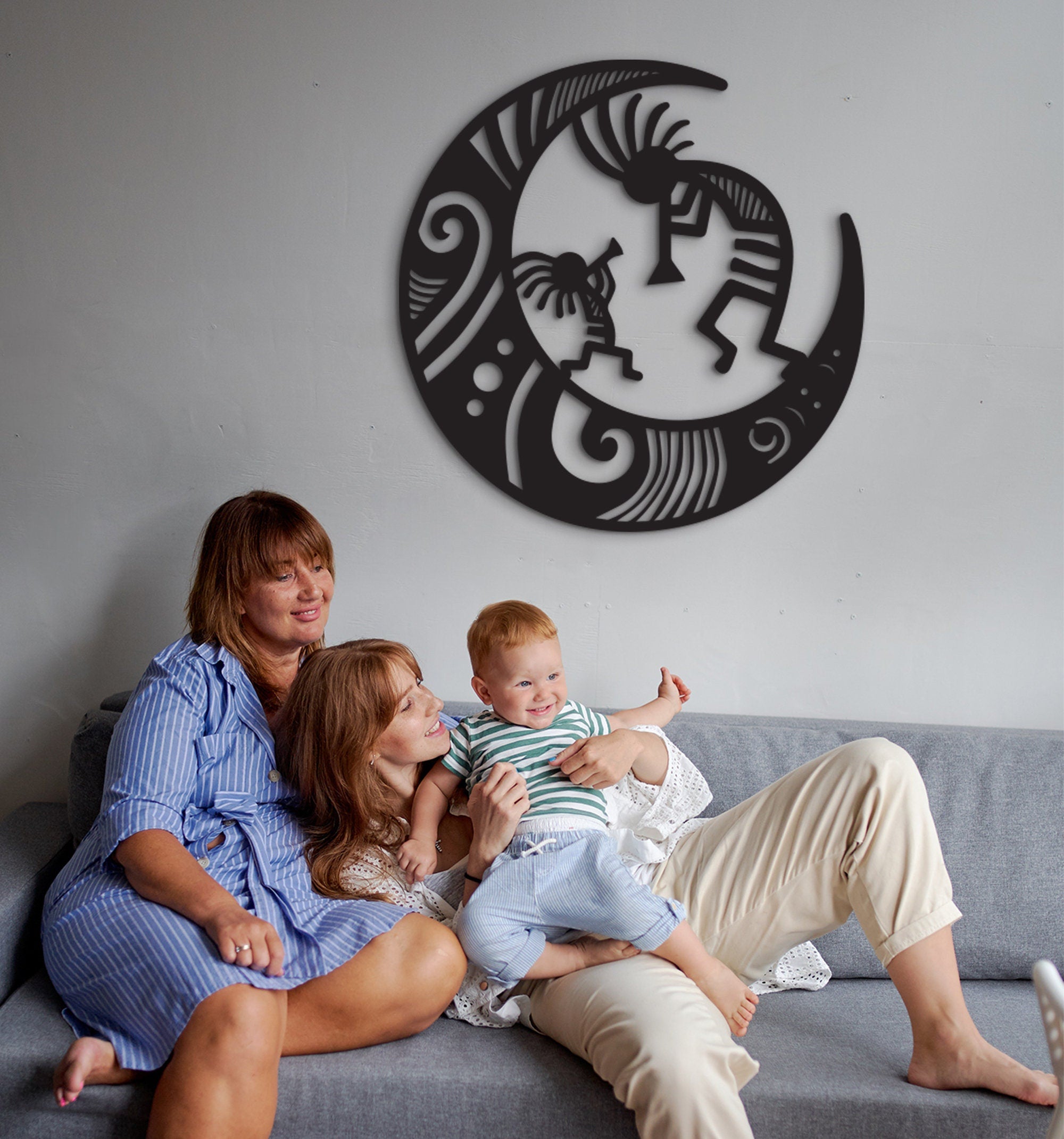 Kokopelli Wood Wall Art: Tribal Decor Sign