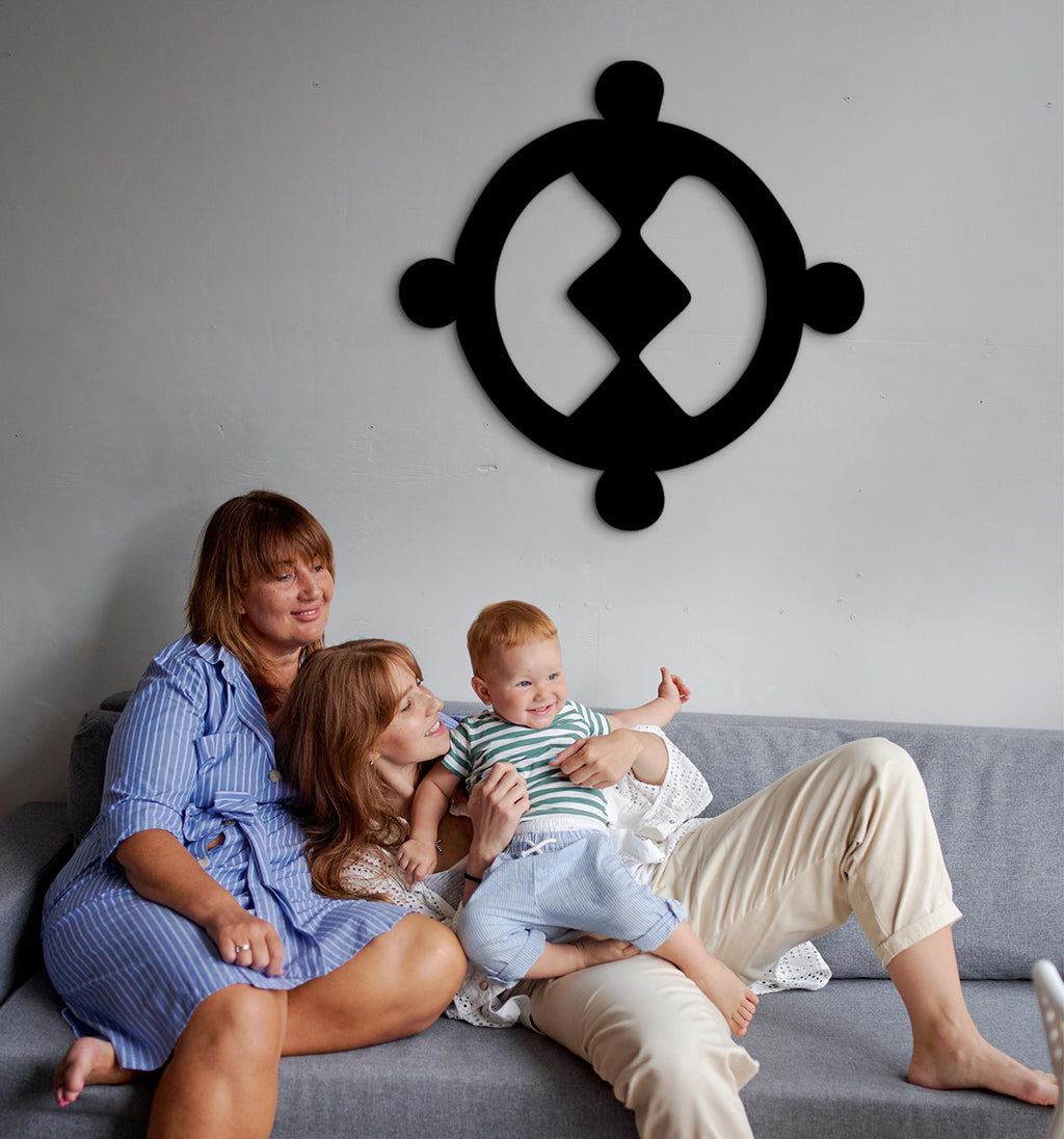 Faith Adinkra Symbol: Modern Wood African Wall Decor