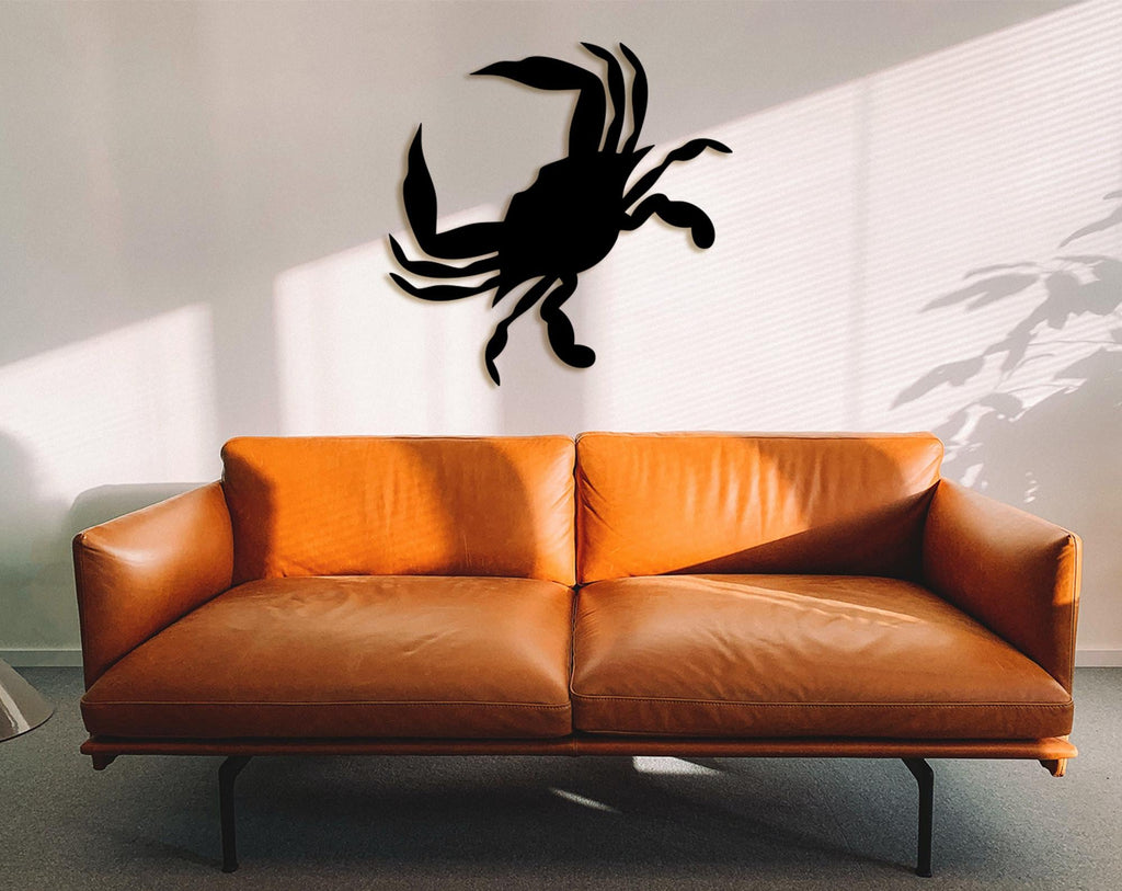 Wooden Crab Wall Art: Beach Coastal Decor