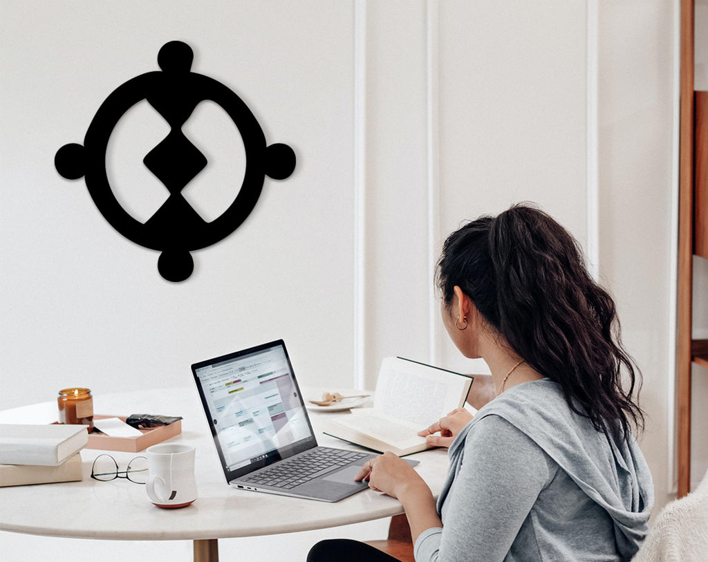 Faith Adinkra Symbol: Modern Wood African Wall Decor