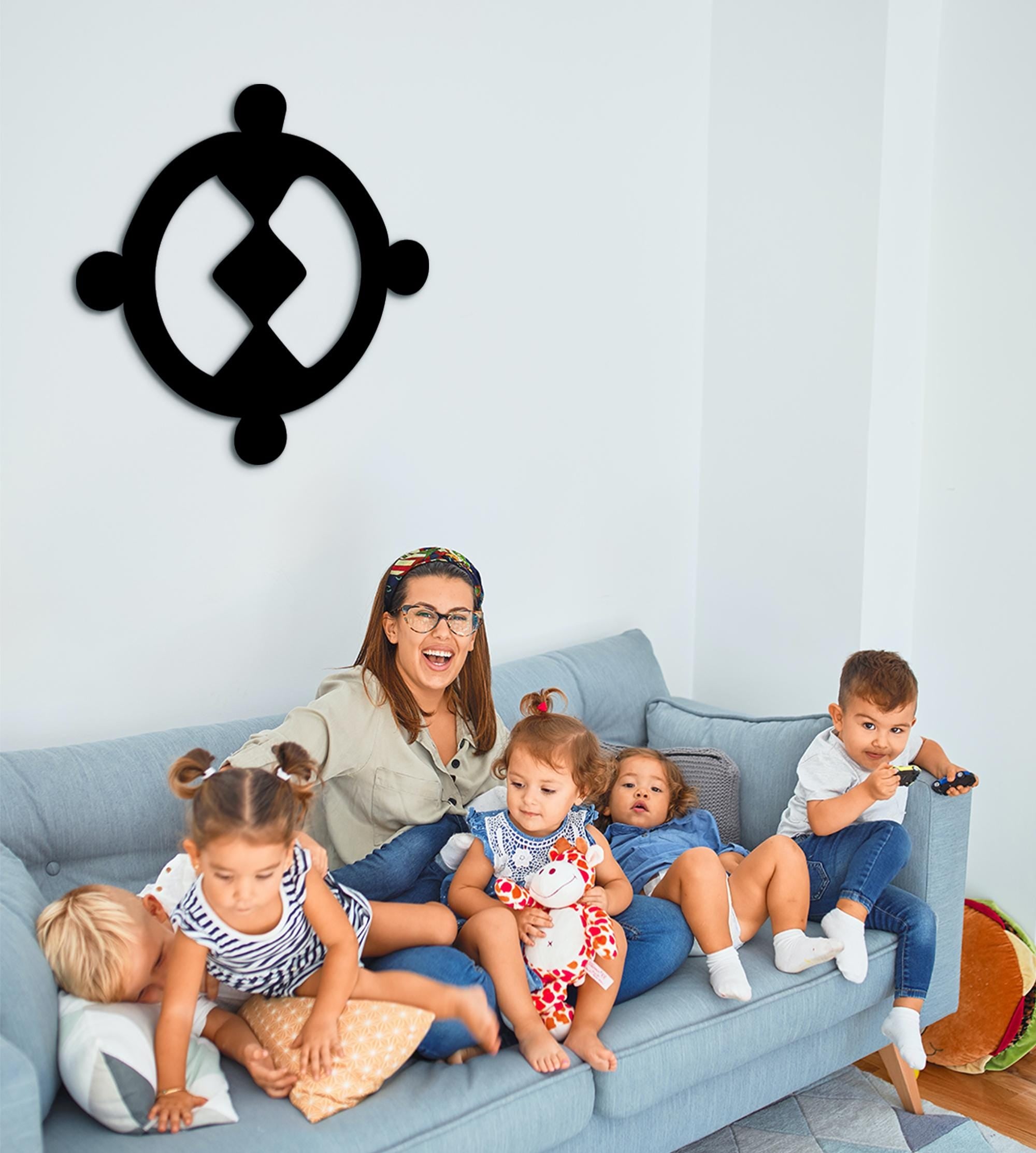 Faith Adinkra Symbol: Modern Wood African Wall Decor