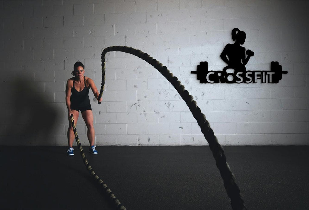 Crossfit Women Wood Sign: Gym Wall Art Decor