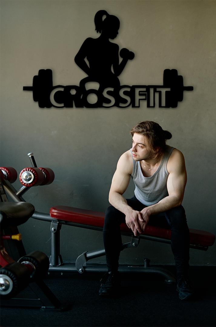 Crossfit Women Wood Sign: Gym Wall Art Decor