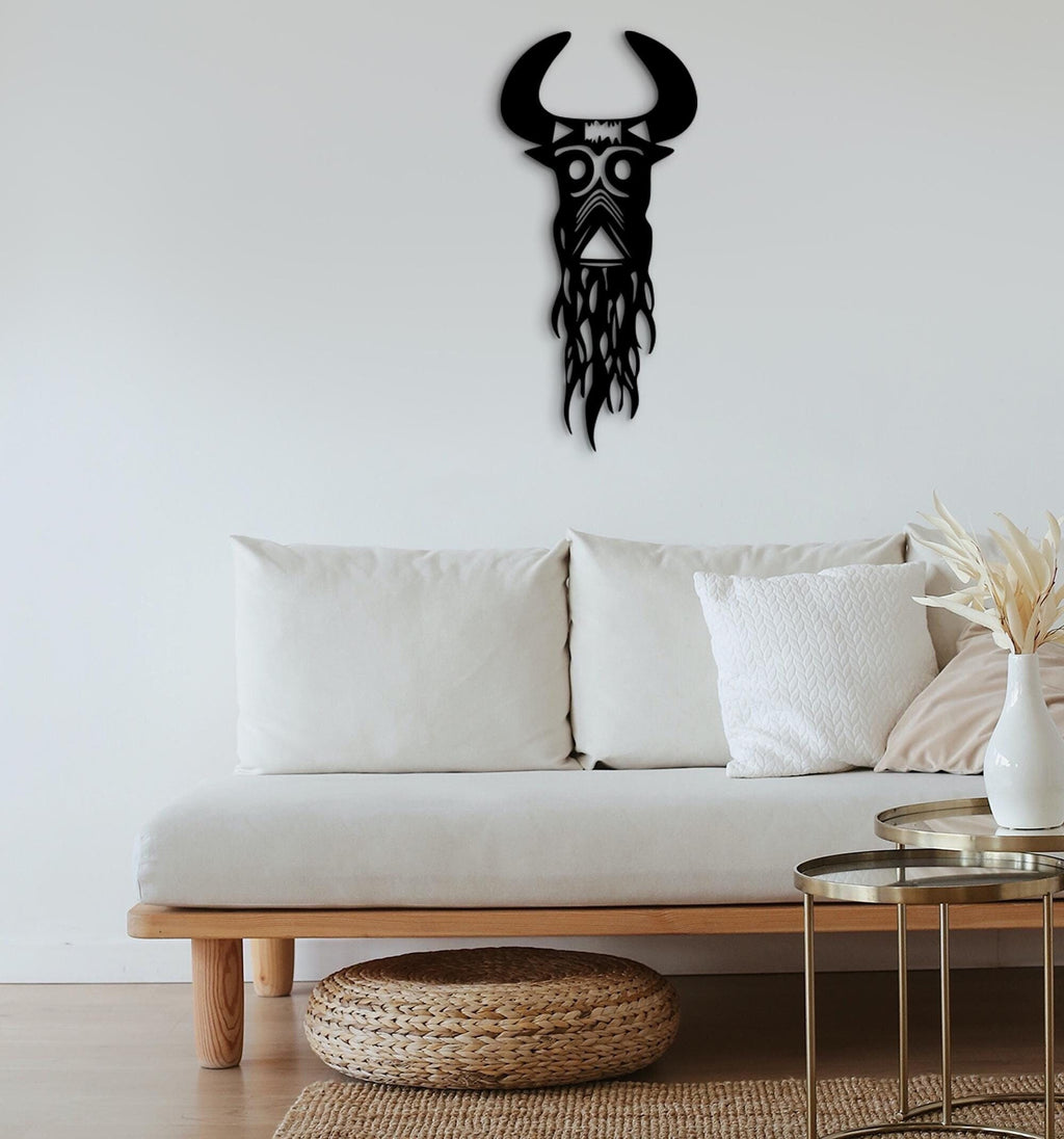 Handcrafted African Mask: Tribal Wooden Wall Decor