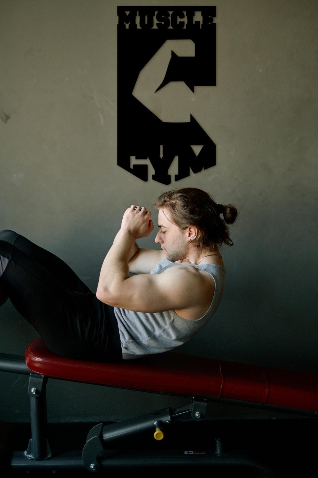 Personalized Gym Wall Decor: Muscle Sign, Powerlifting Gift